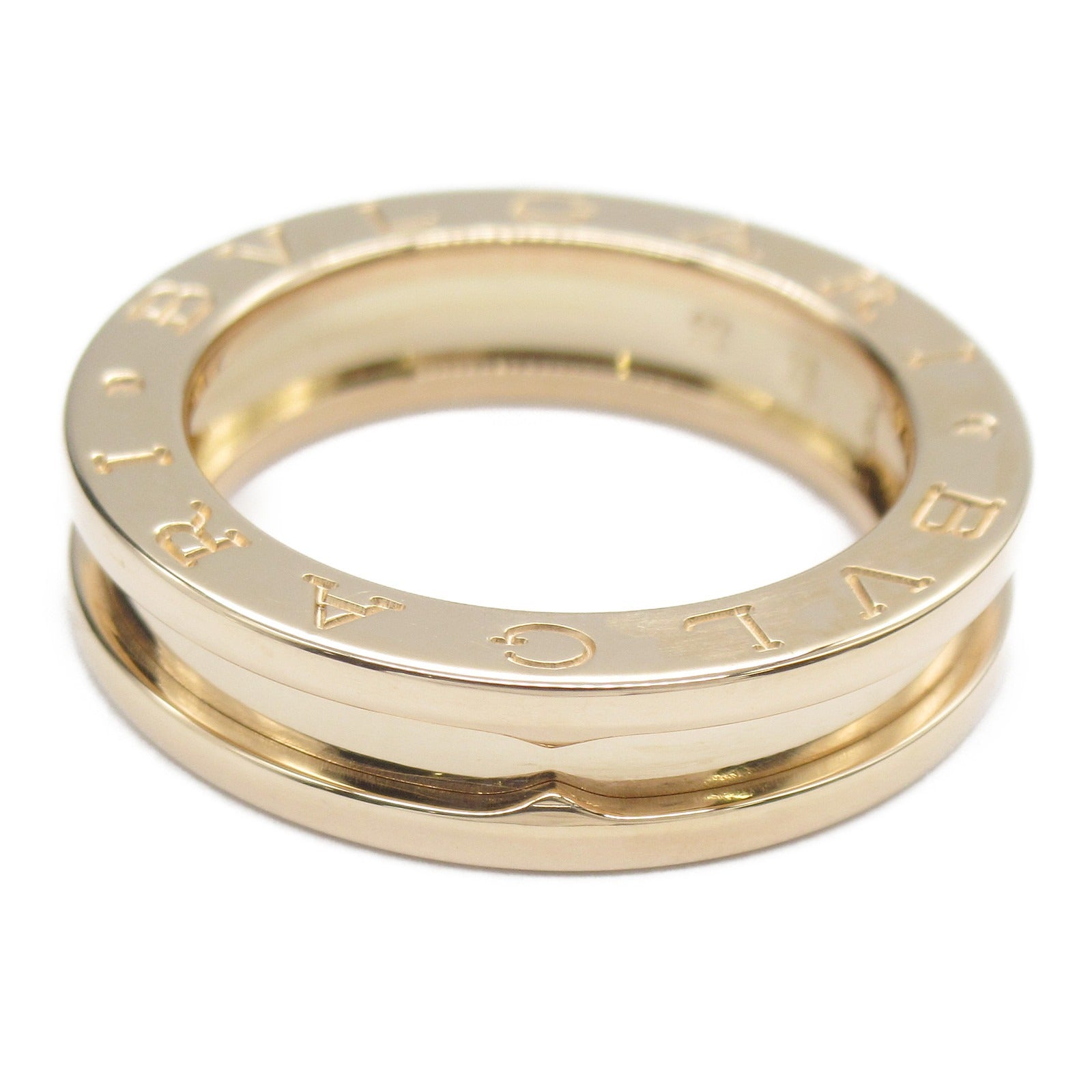 BVLGARI 18K玫瑰金B-zero1 Ring戒指US#5.5/BVLGARI＃51