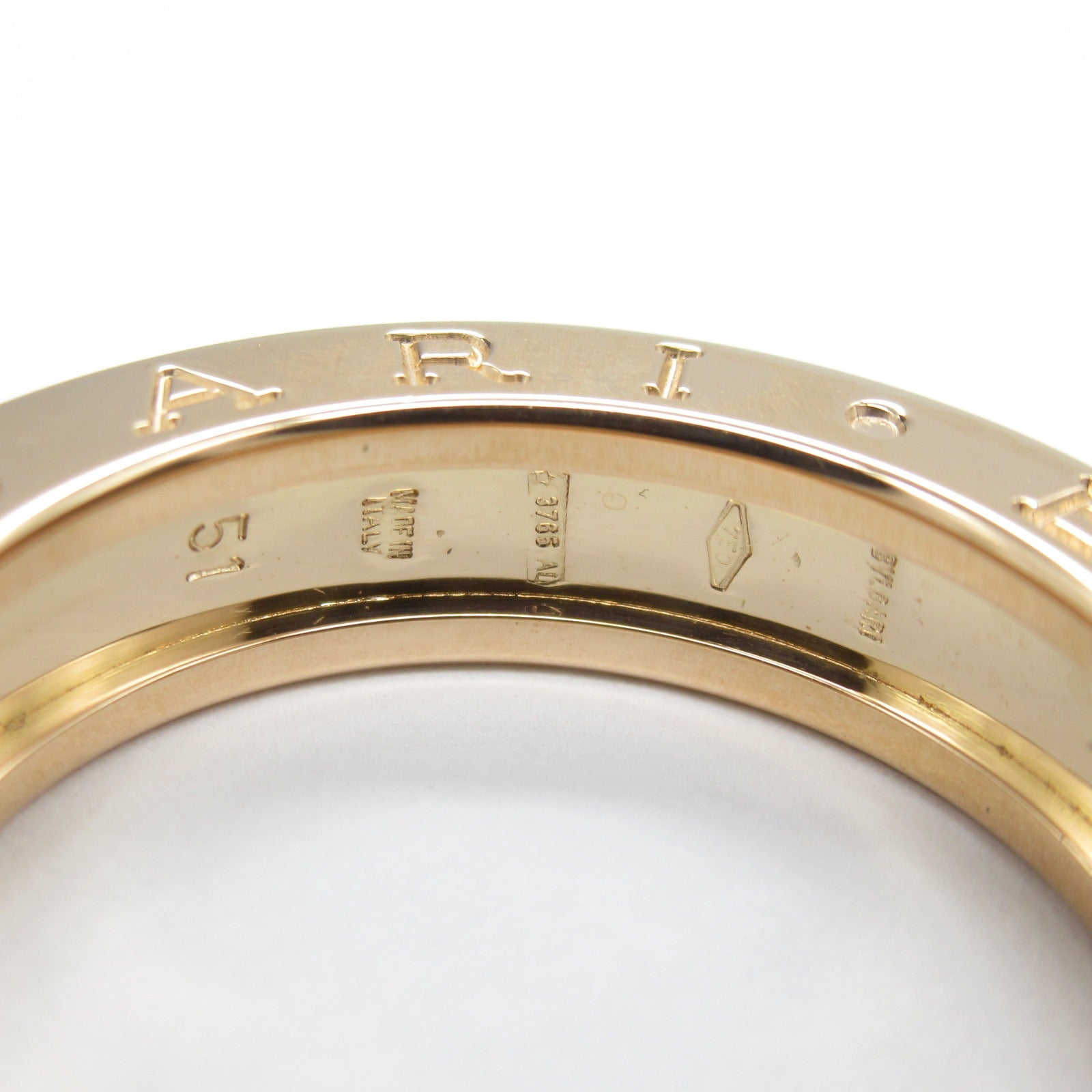 BVLGARI 18K玫瑰金B-zero1 Ring戒指US#5.5/BVLGARI＃51