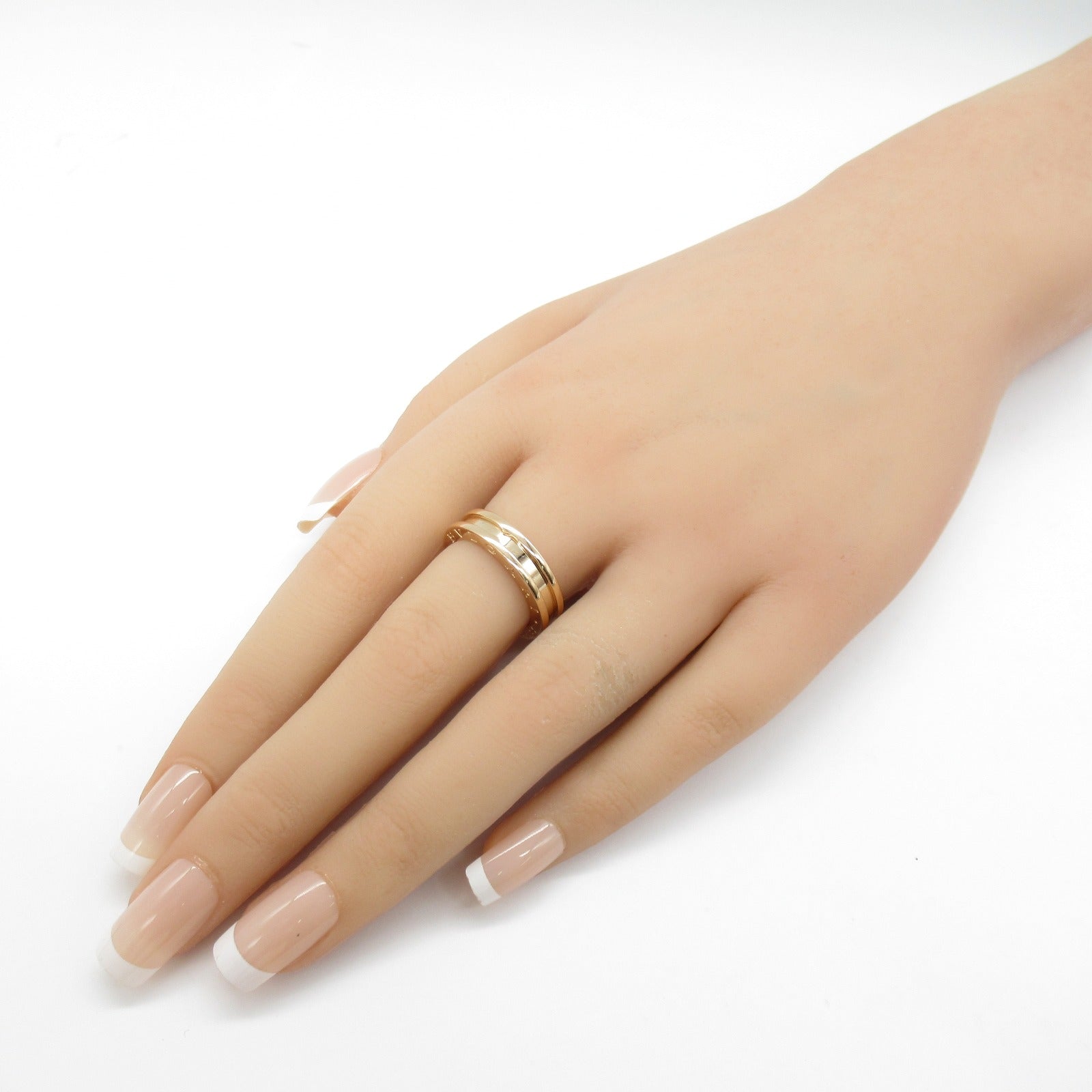 BVLGARI 18K玫瑰金B-zero1 Ring戒指US#5.5/BVLGARI＃51