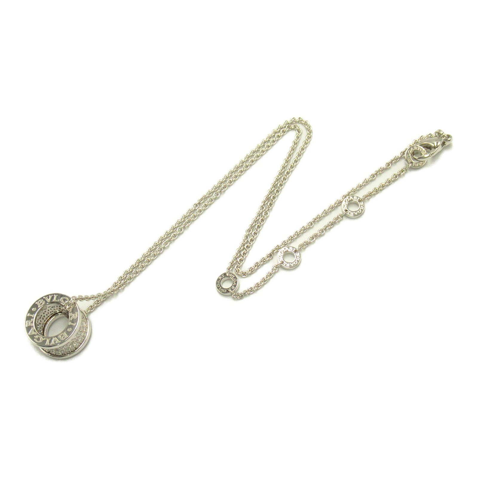 BVLGARI 18K白金/鑽石B-zero1 Necklace項鍊