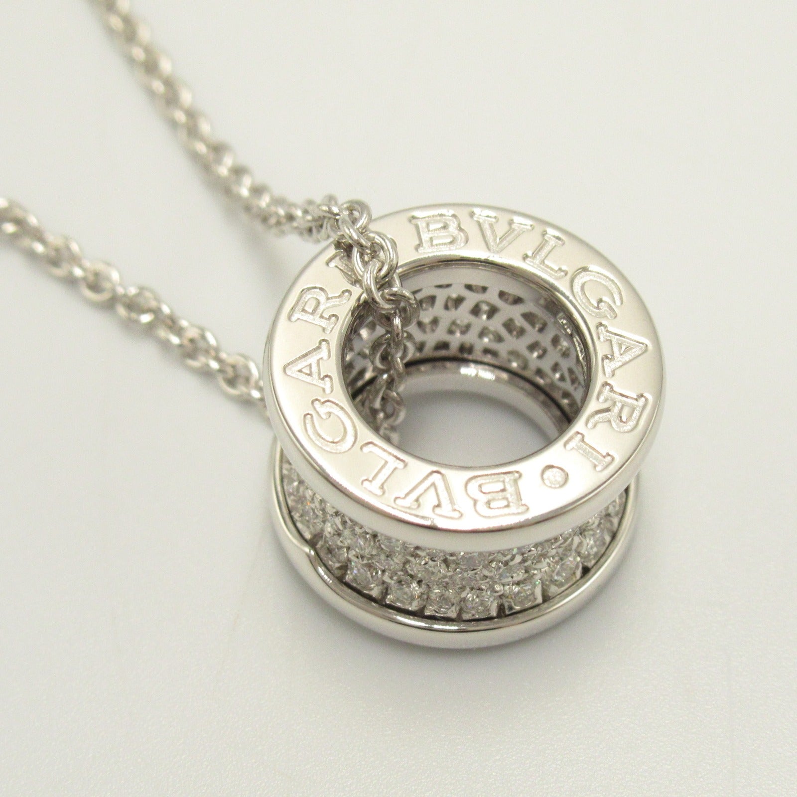 BVLGARI 18K白金/鑽石B-zero1 Necklace項鍊