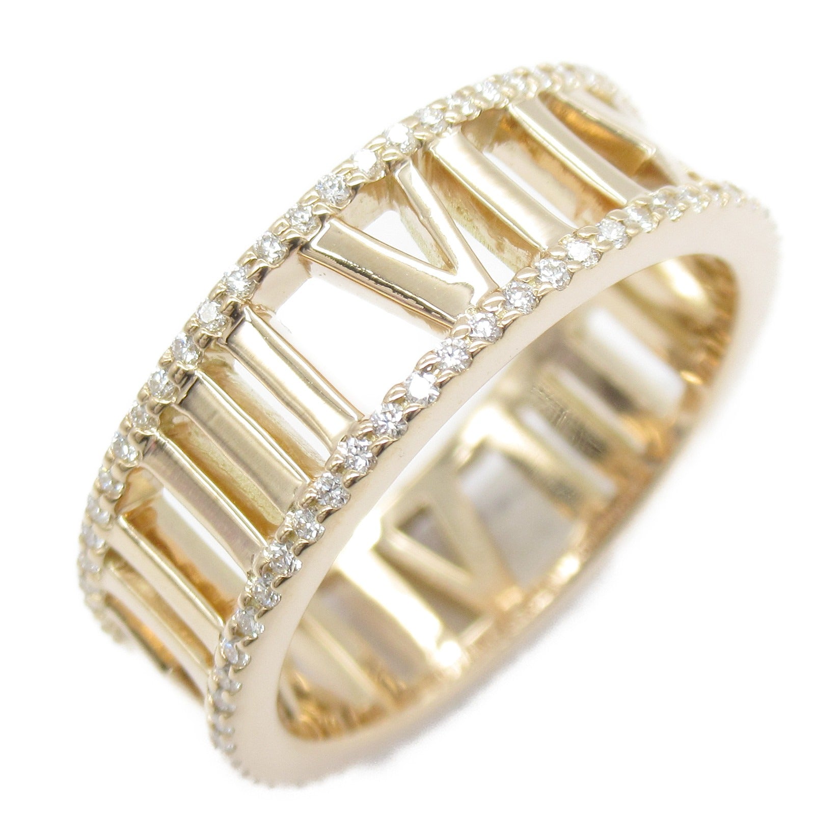 TIFFANY＆CO 18K玫瑰金Open Atlas Dia Ring戒指US#7.25