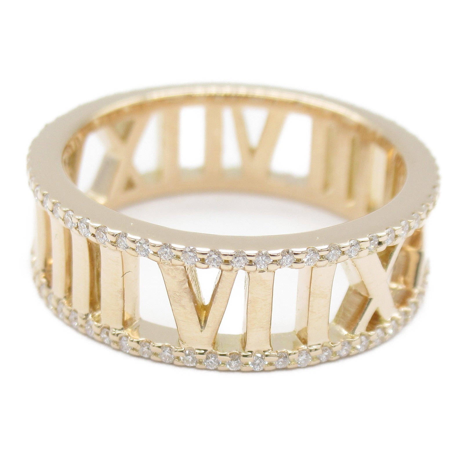 TIFFANY＆CO 18K玫瑰金Open Atlas Dia Ring戒指US#7.25