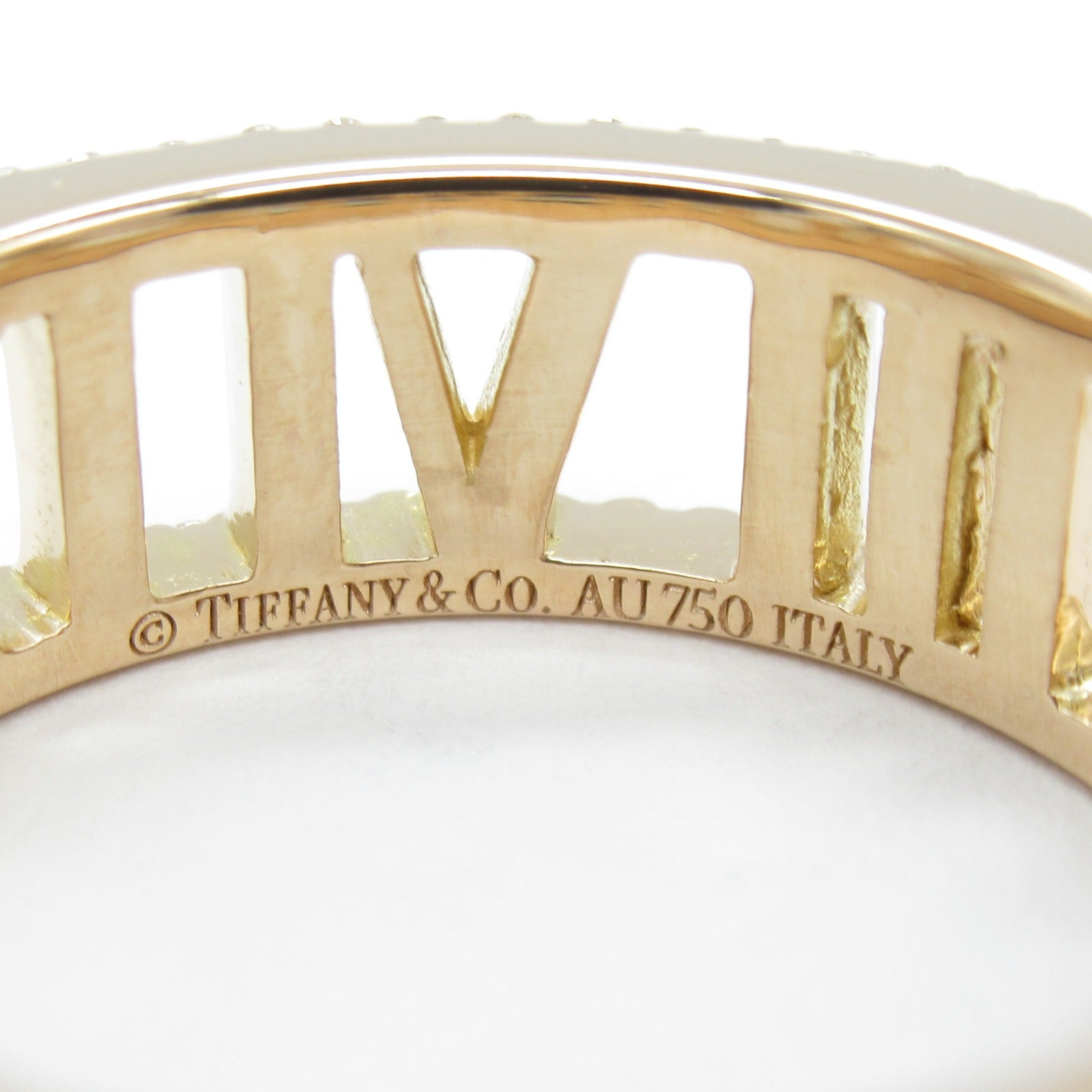 TIFFANY＆CO 18K玫瑰金Open Atlas Dia Ring戒指US#7.25