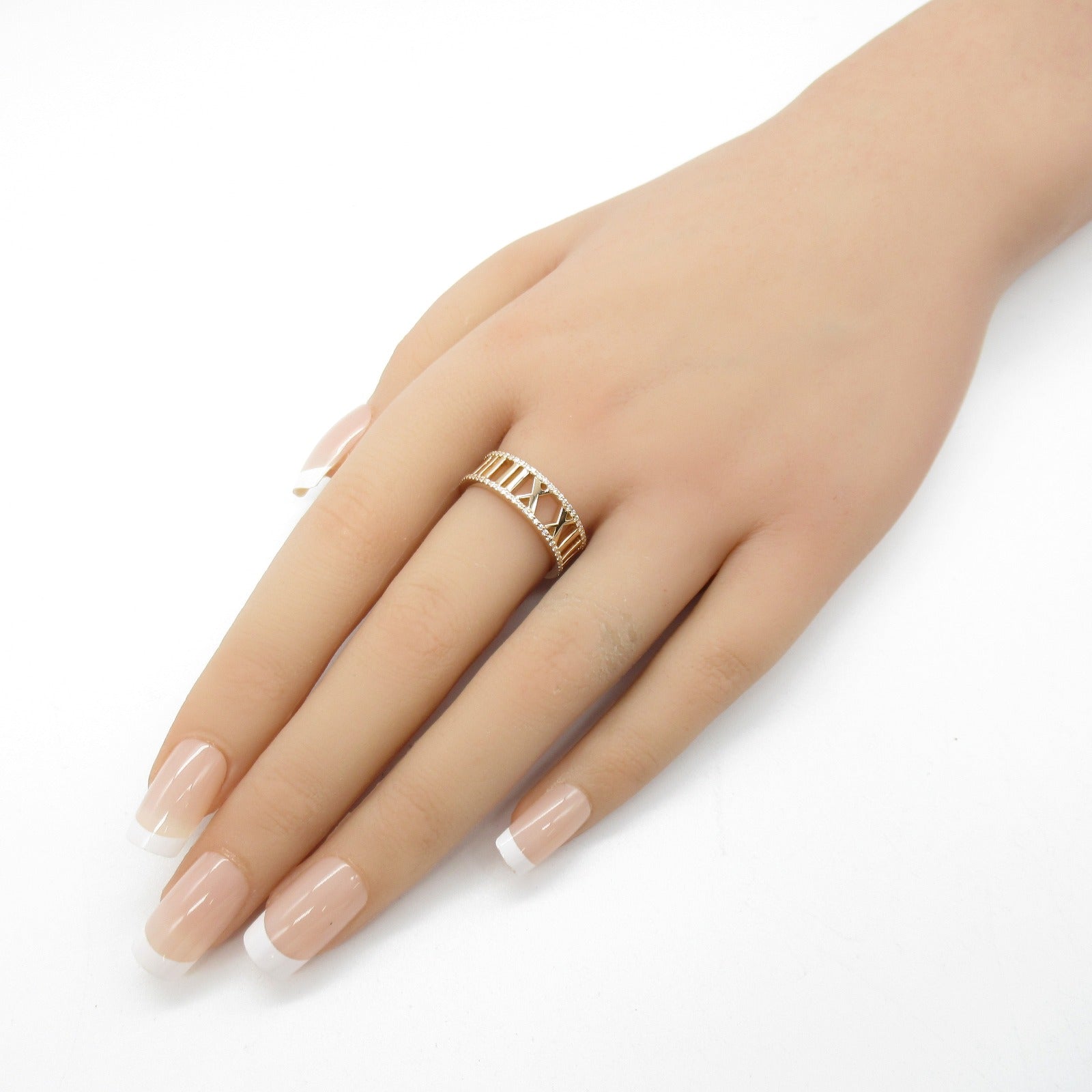 TIFFANY＆CO 18K玫瑰金Open Atlas Dia Ring戒指US#7.25
