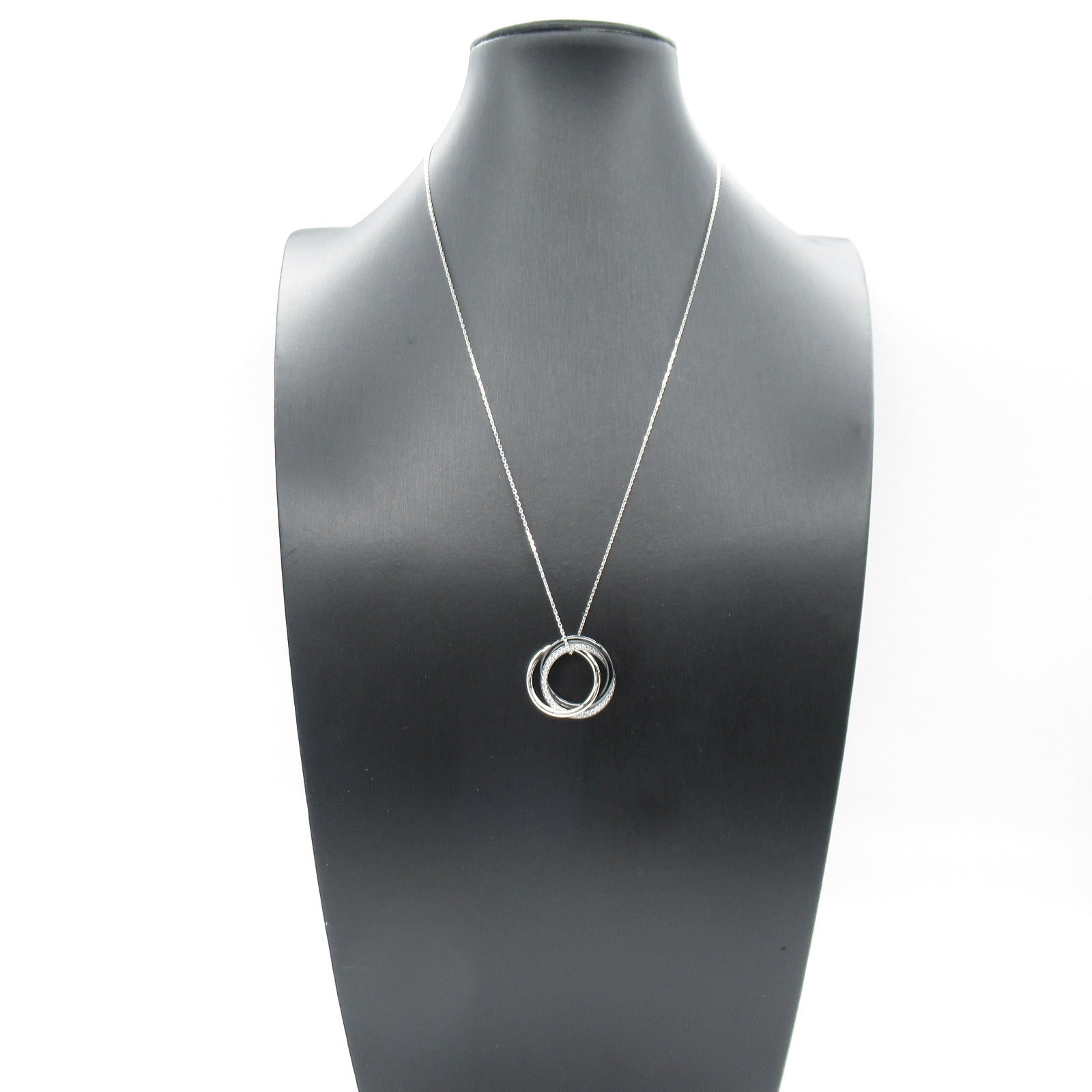 CARTIER 【激減優惠】18K白金Trinity Dia Necklace項鍊