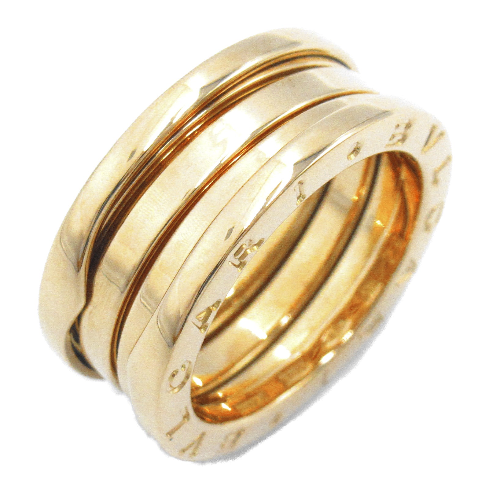 BVLGARI 18K玫瑰金B-zero1 Ring戒指US#5.8/BVLGARI＃52