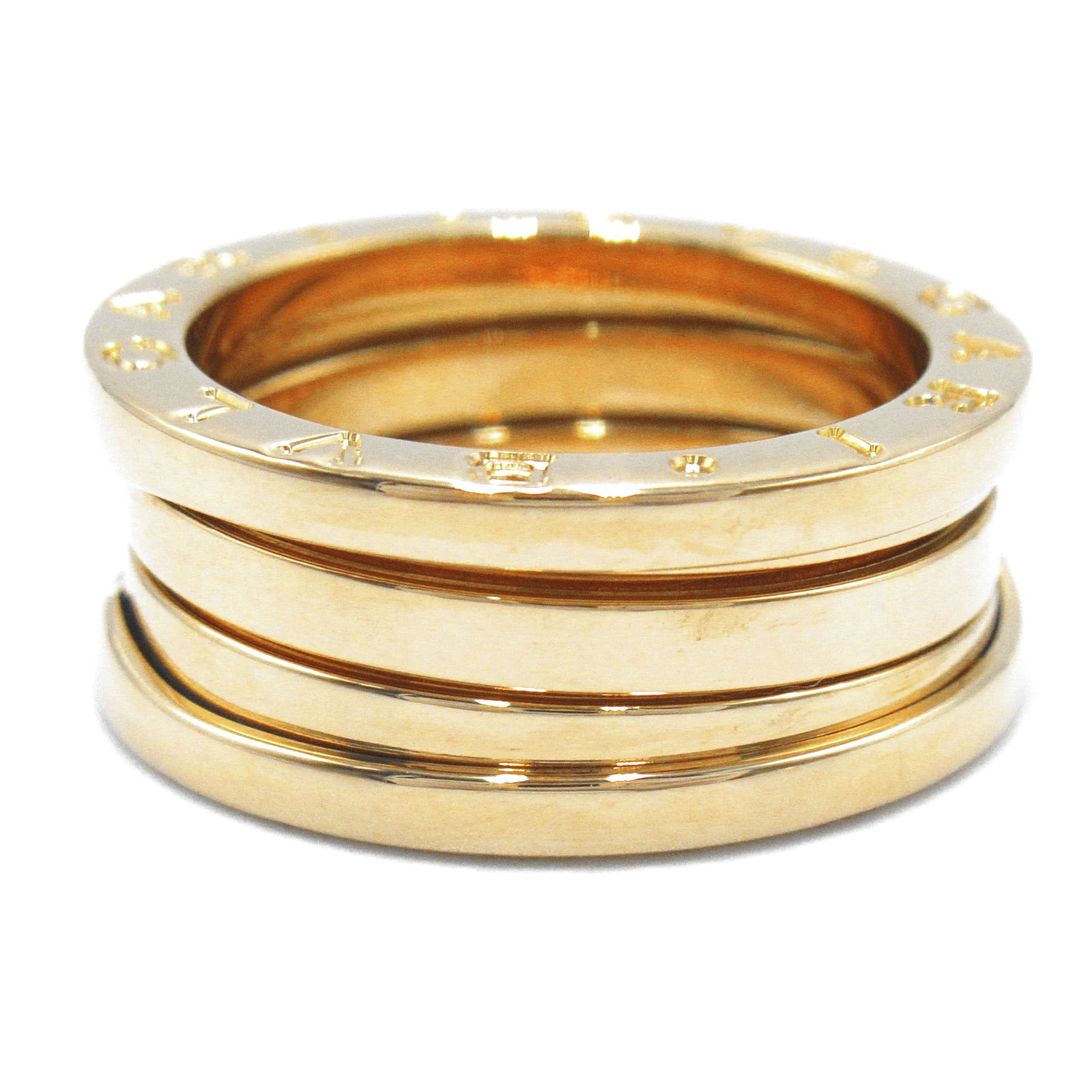 BVLGARI 18K玫瑰金B-zero1 Ring戒指US#5.8/BVLGARI＃52