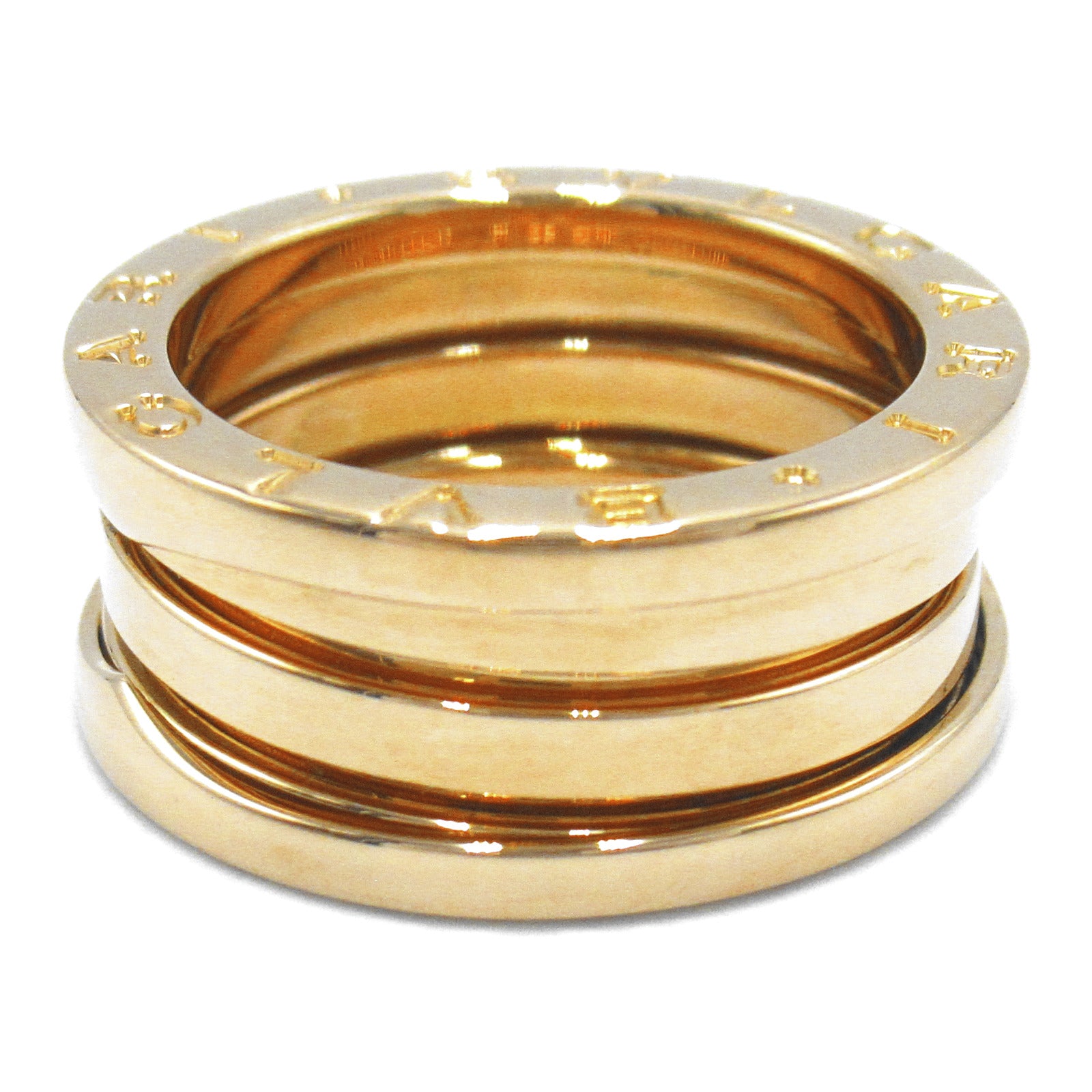 BVLGARI 18K玫瑰金B-zero1 Ring戒指US#5.8/BVLGARI＃52