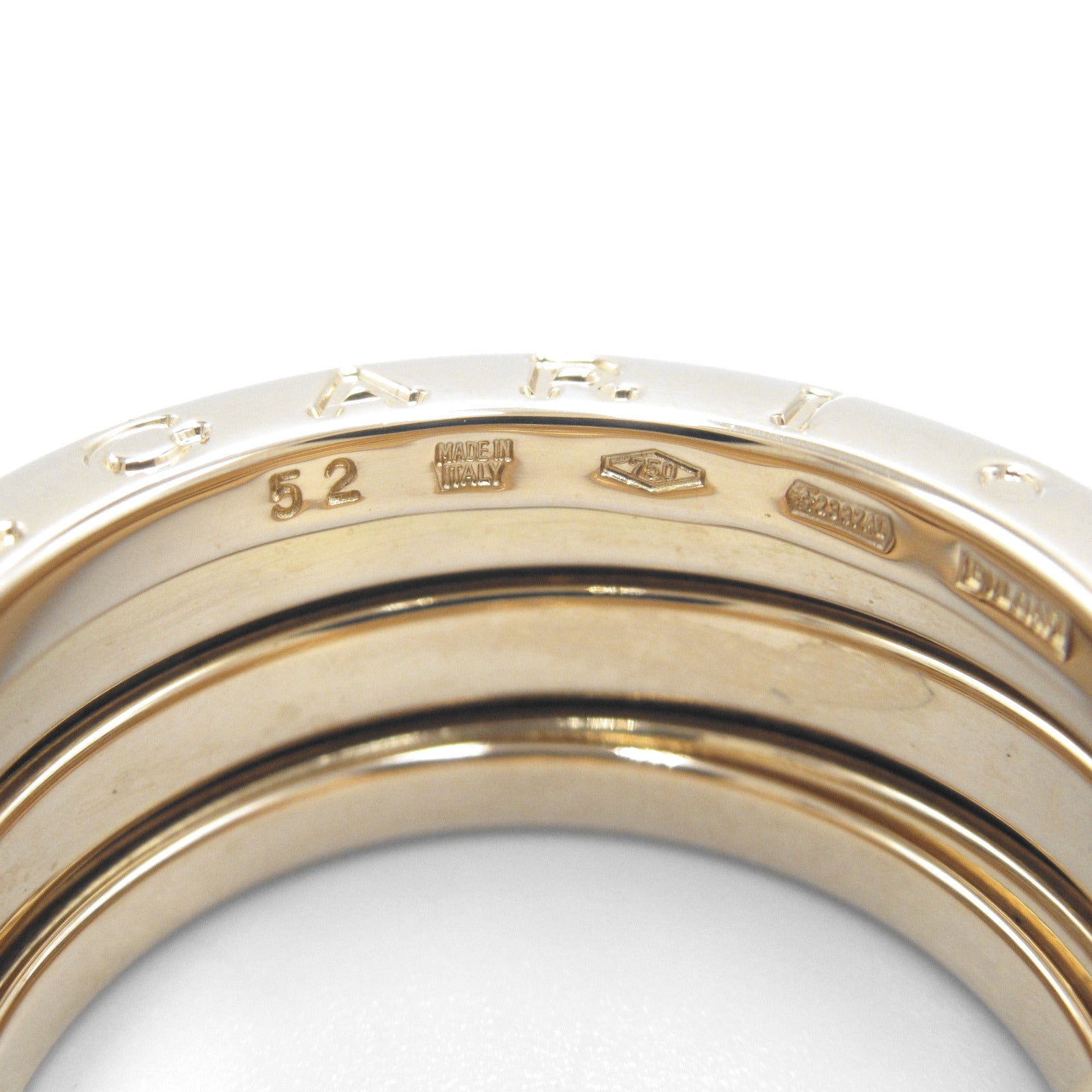 BVLGARI 18K玫瑰金B-zero1 Ring戒指US#5.8/BVLGARI＃52