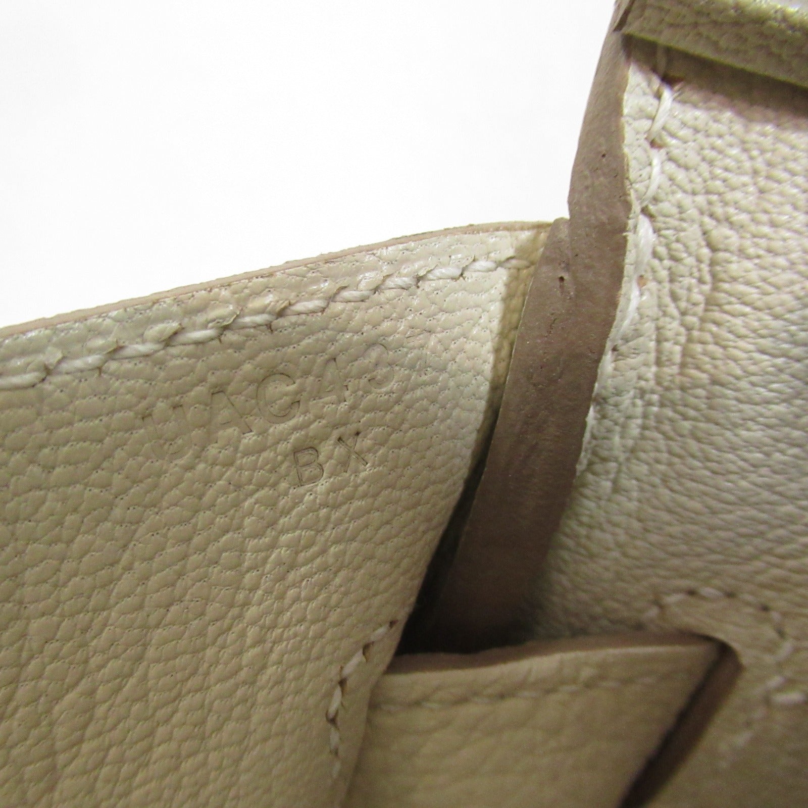 HERMES 【激減優惠】Togo皮革Birkin 30金扣手挽袋Craie/白色