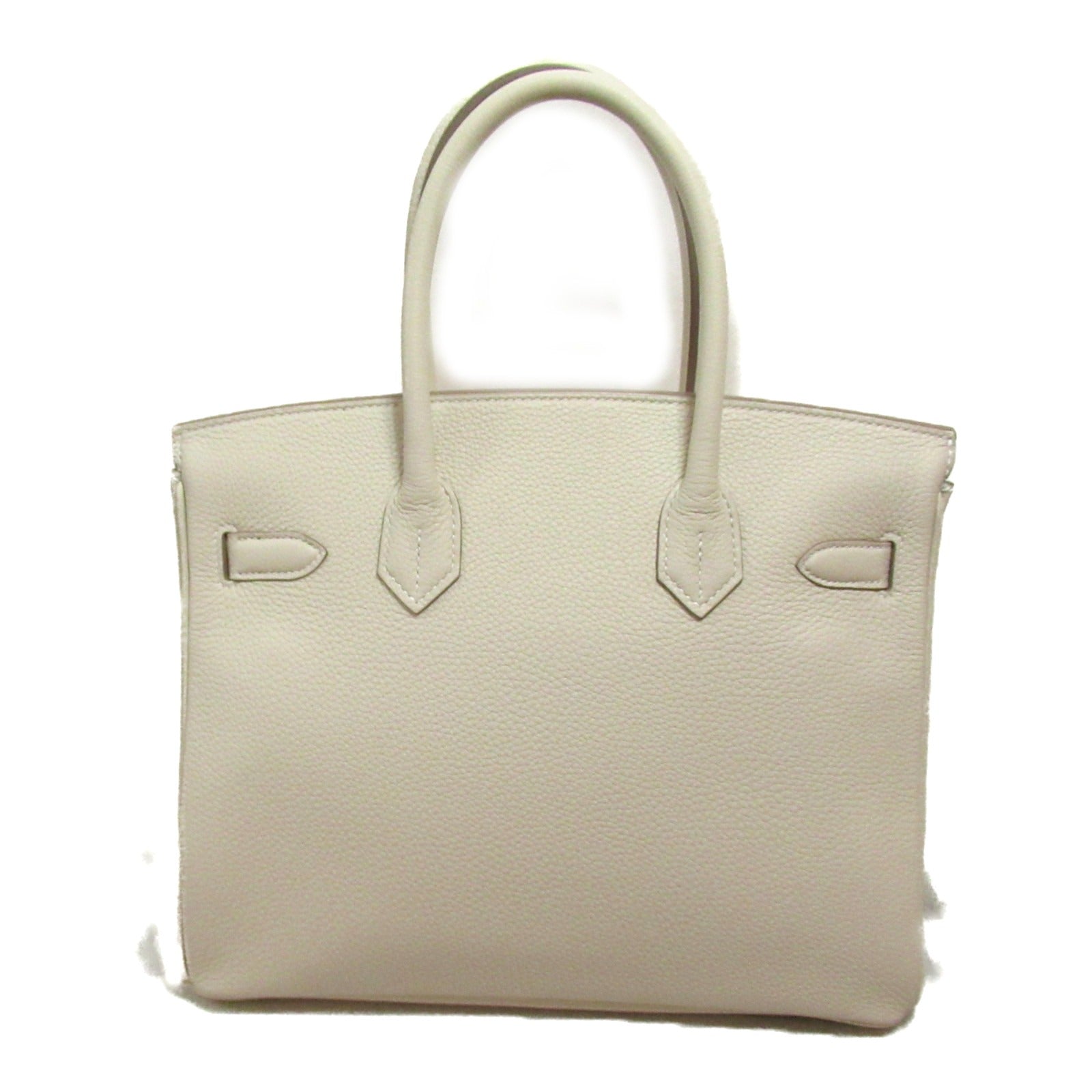 HERMES 【激減優惠】Togo皮革Birkin 30金扣手挽袋Craie/白色