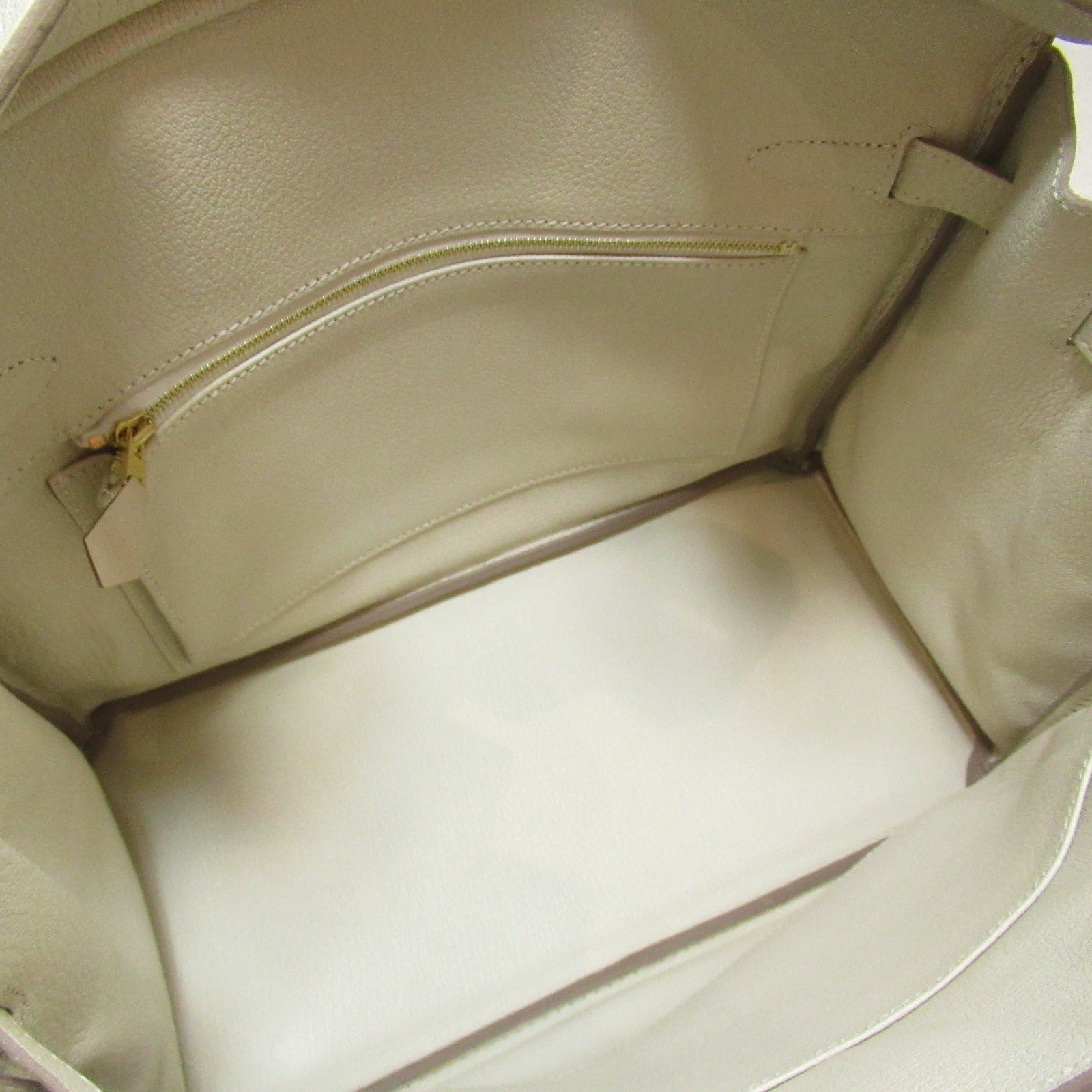 HERMES 【激減優惠】Togo皮革Birkin 30金扣手挽袋Craie/白色