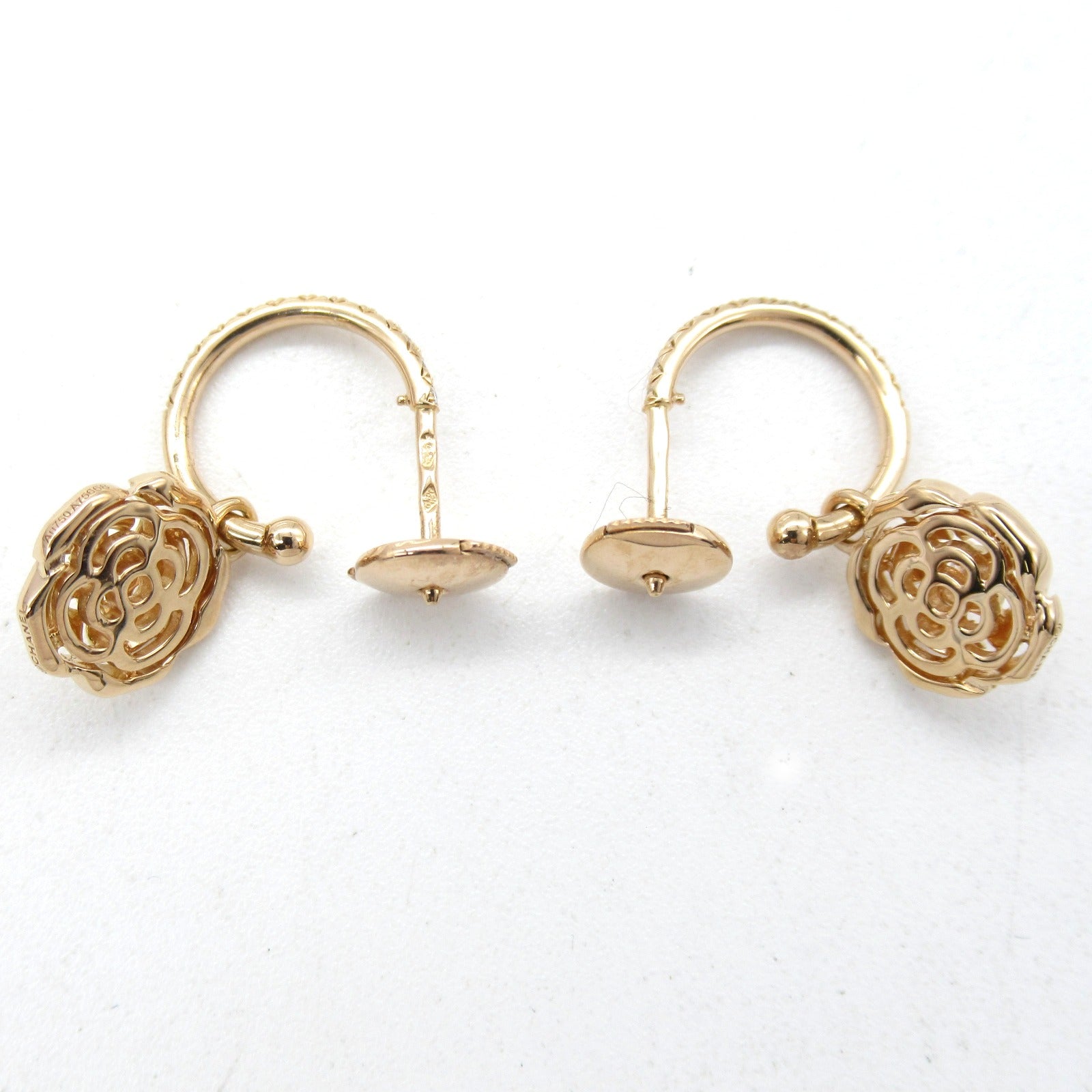 CHANEL【激減優惠】 18K玫瑰金Camellia Diamond Earrings鑽石耳環