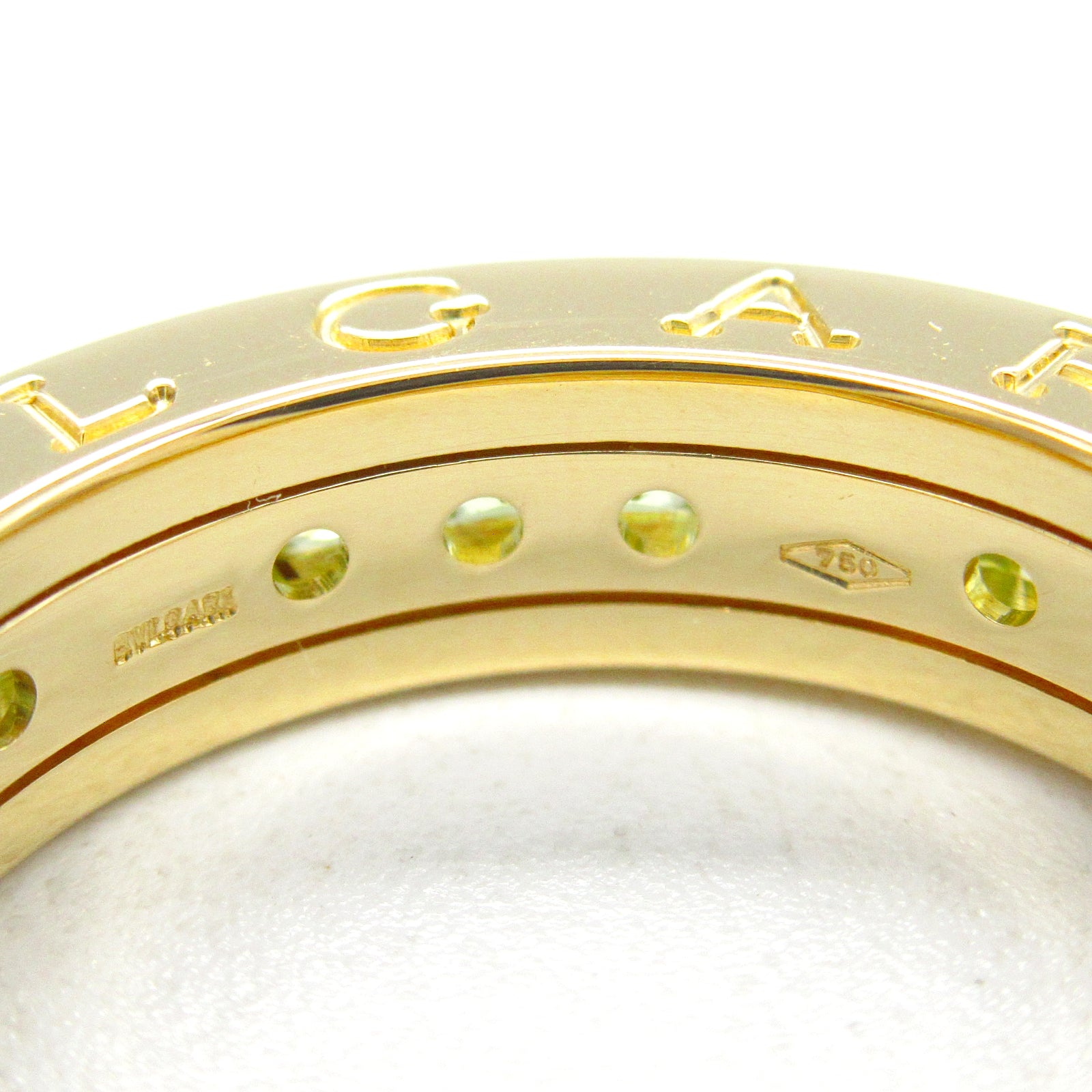 BVLGARI 18K黃金B-zero1 Peridot Ring戒指US#6/BVLGARI＃52