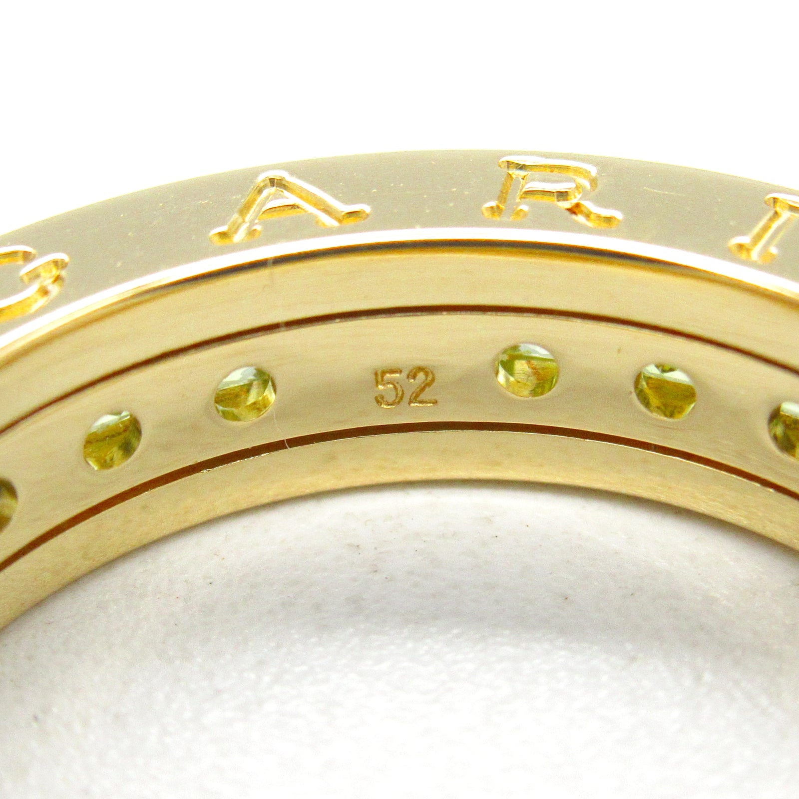 BVLGARI 18K黃金B-zero1 Peridot Ring戒指US#6/BVLGARI＃52
