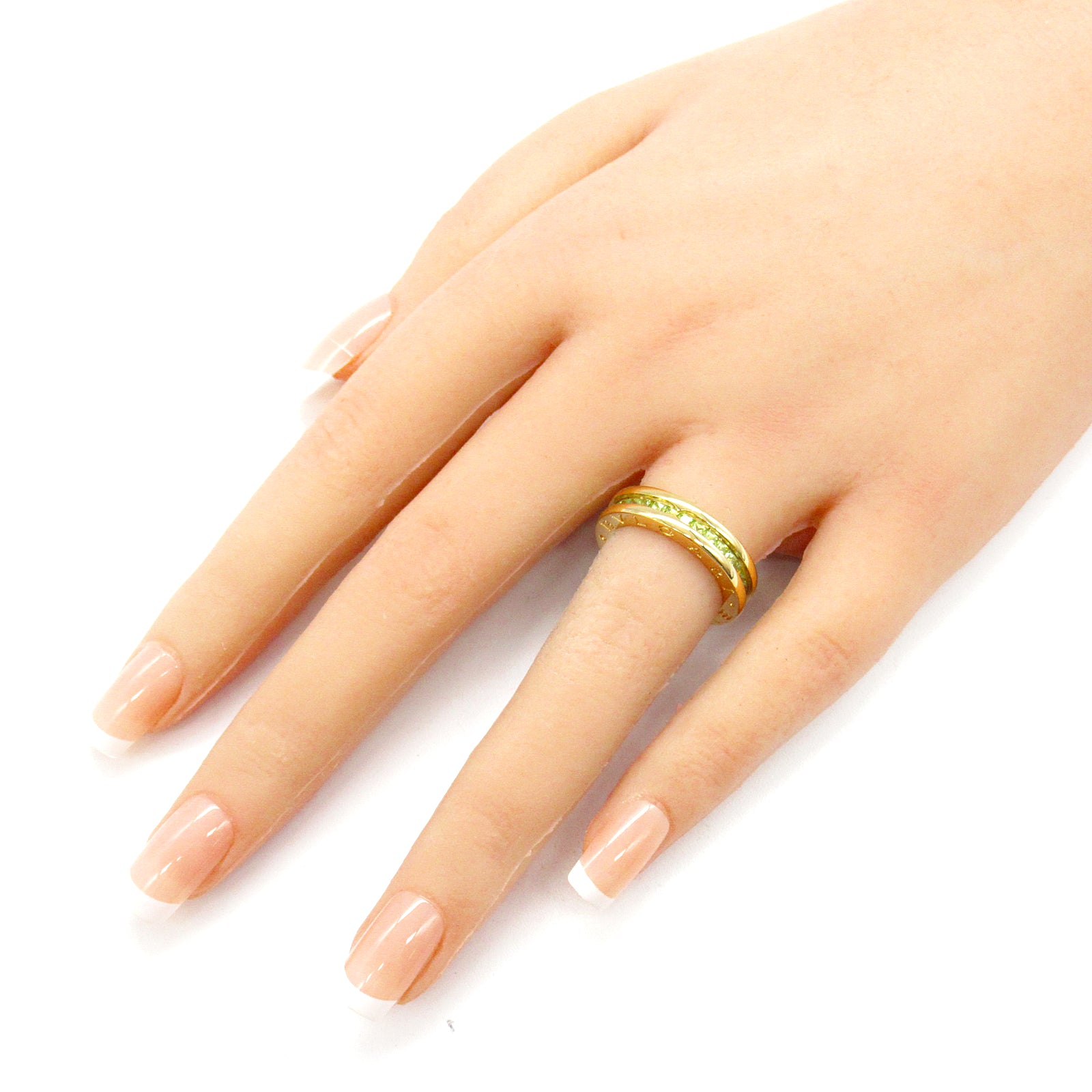 BVLGARI 18K黃金B-zero1 Peridot Ring戒指US#6/BVLGARI＃52