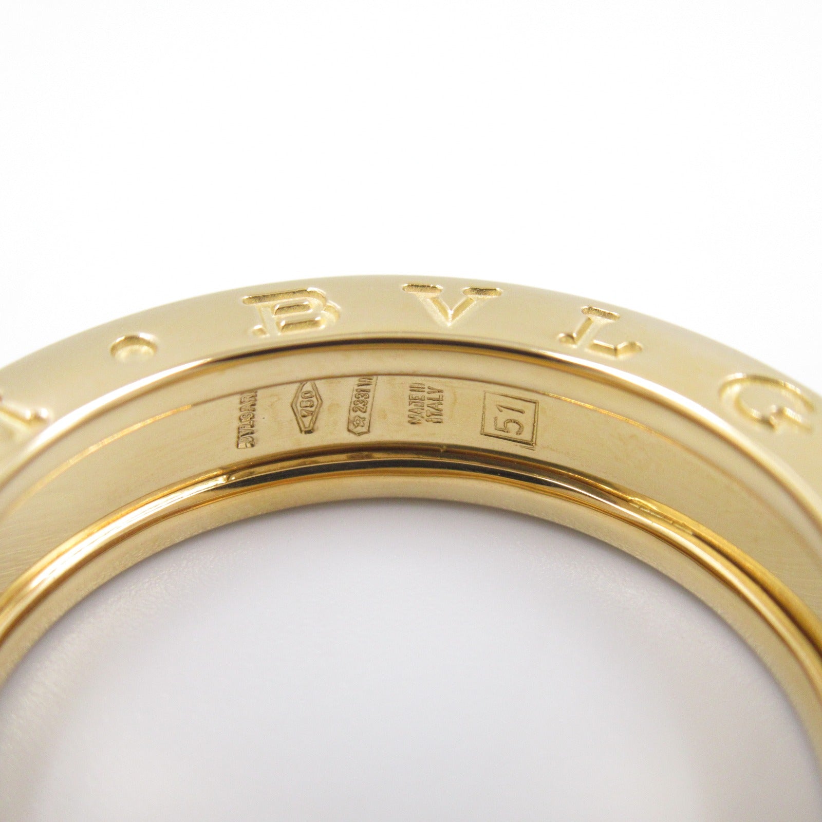 BVLGARI 18K黃金B-zero1 Ring戒指US#5.75/BVLGARI＃51