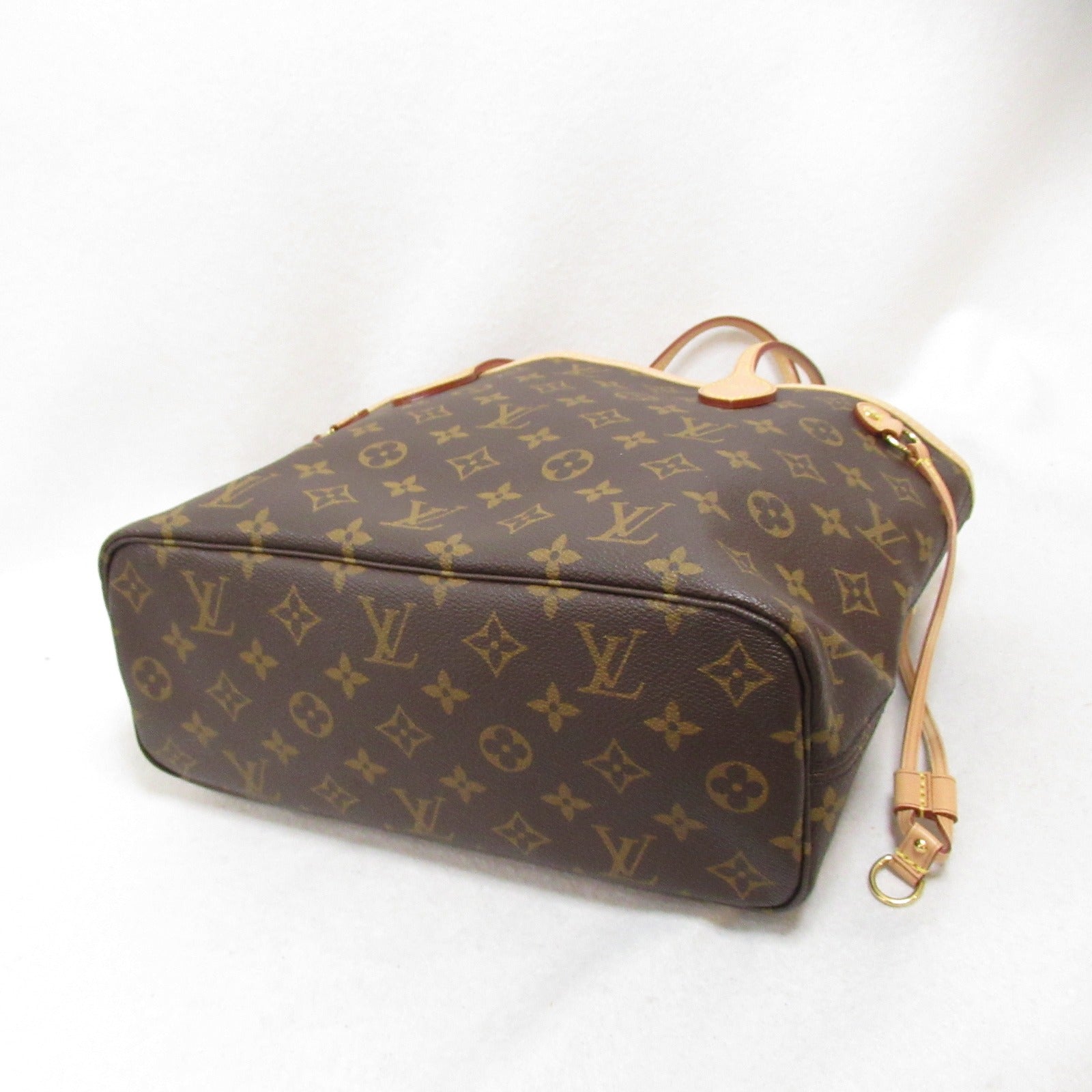 LOUIS VUITTON Monogram Neverfull PM金扣手挽袋Fuschia Brown/啡色