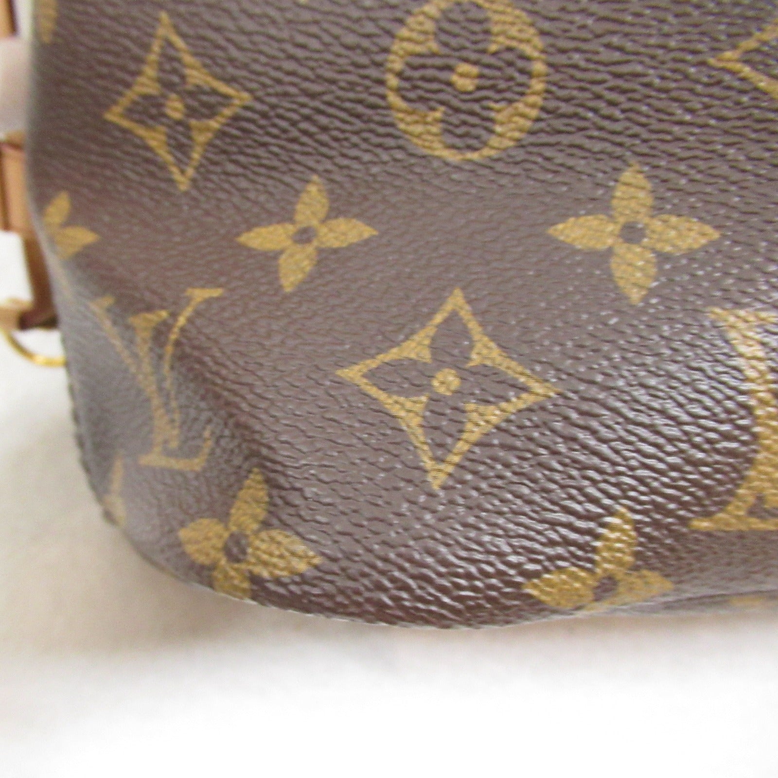 LOUIS VUITTON Monogram Neverfull PM金扣手挽袋Fuschia Brown/啡色