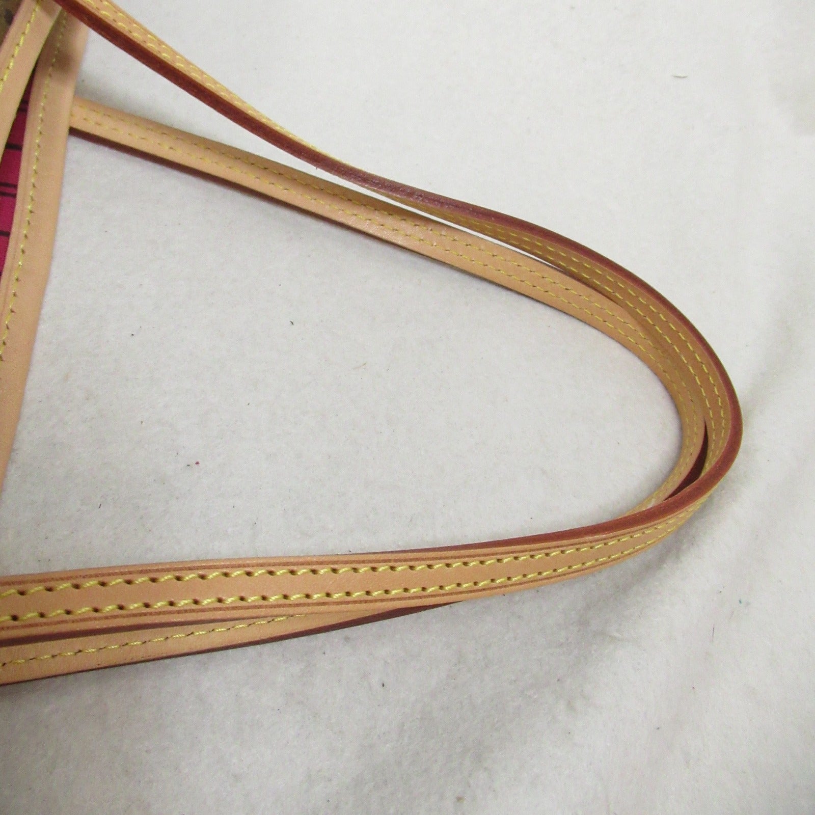 LOUIS VUITTON Monogram Neverfull PM金扣手挽袋Fuschia Brown/啡色
