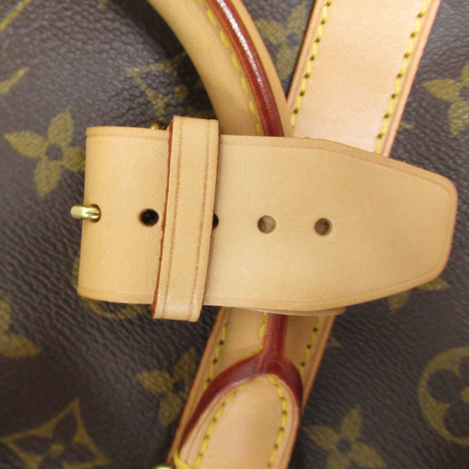 LOUIS VUITTON Monogram Keepall Bandouliere 60金扣手挽袋啡色