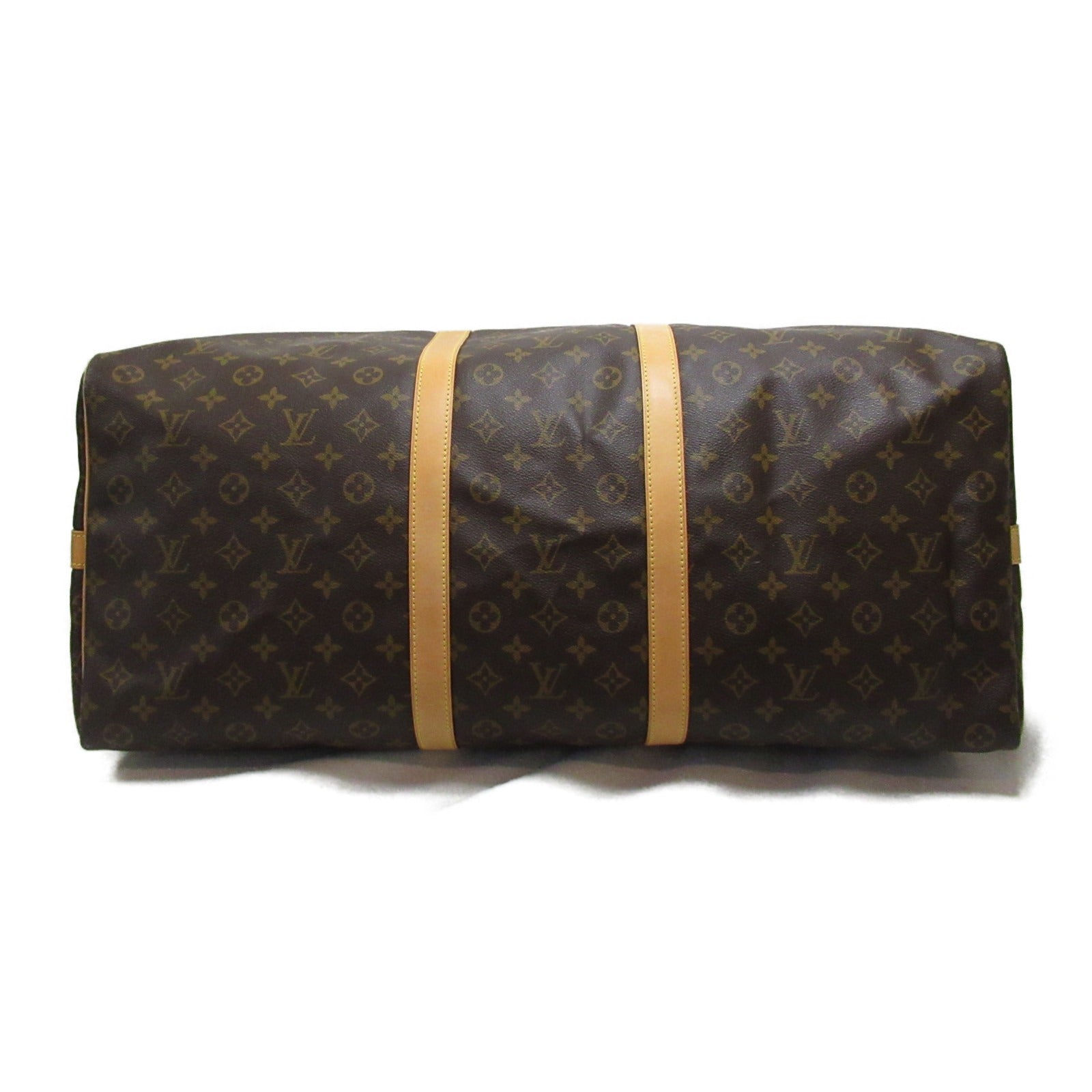 LOUIS VUITTON Monogram Keepall Bandouliere 60金扣手挽袋啡色