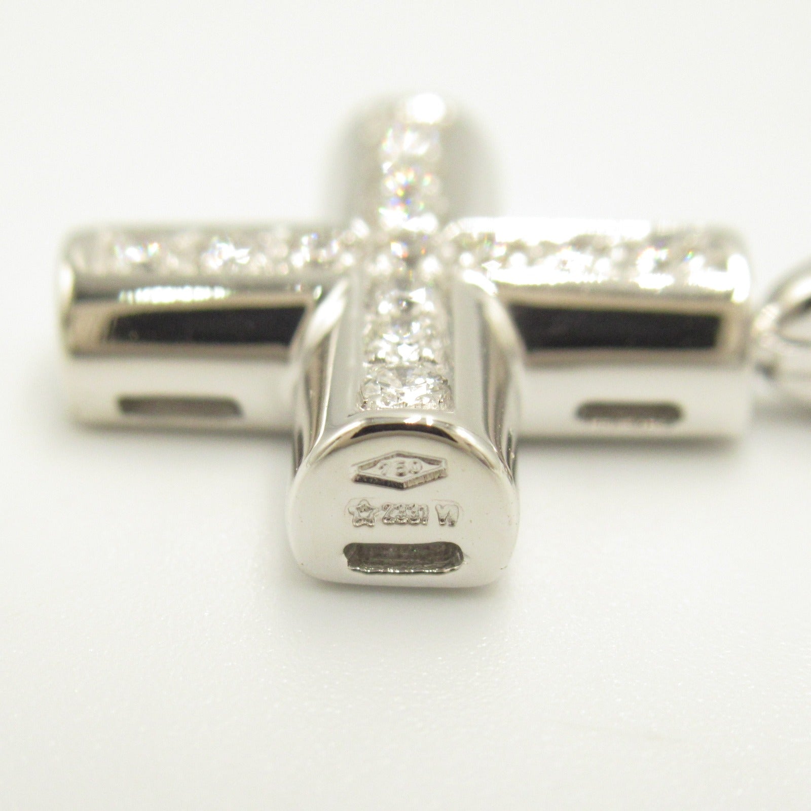 BVLGARI 18K白金Greek Cross Diamond項鍊