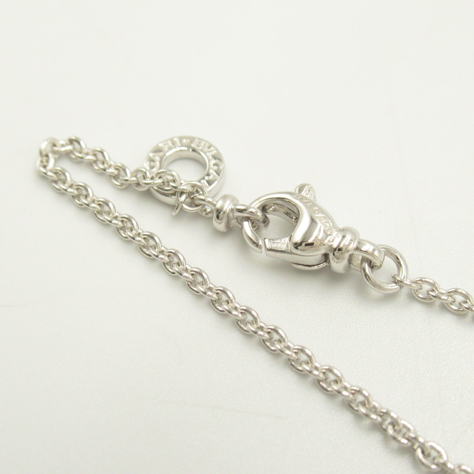 BVLGARI 18K白金Greek Cross Diamond項鍊
