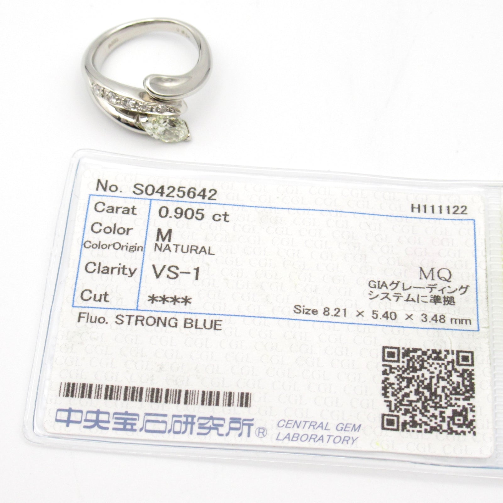 JEWELRY PT900鉑金Diamond Ring鑽石戒指US#5.25