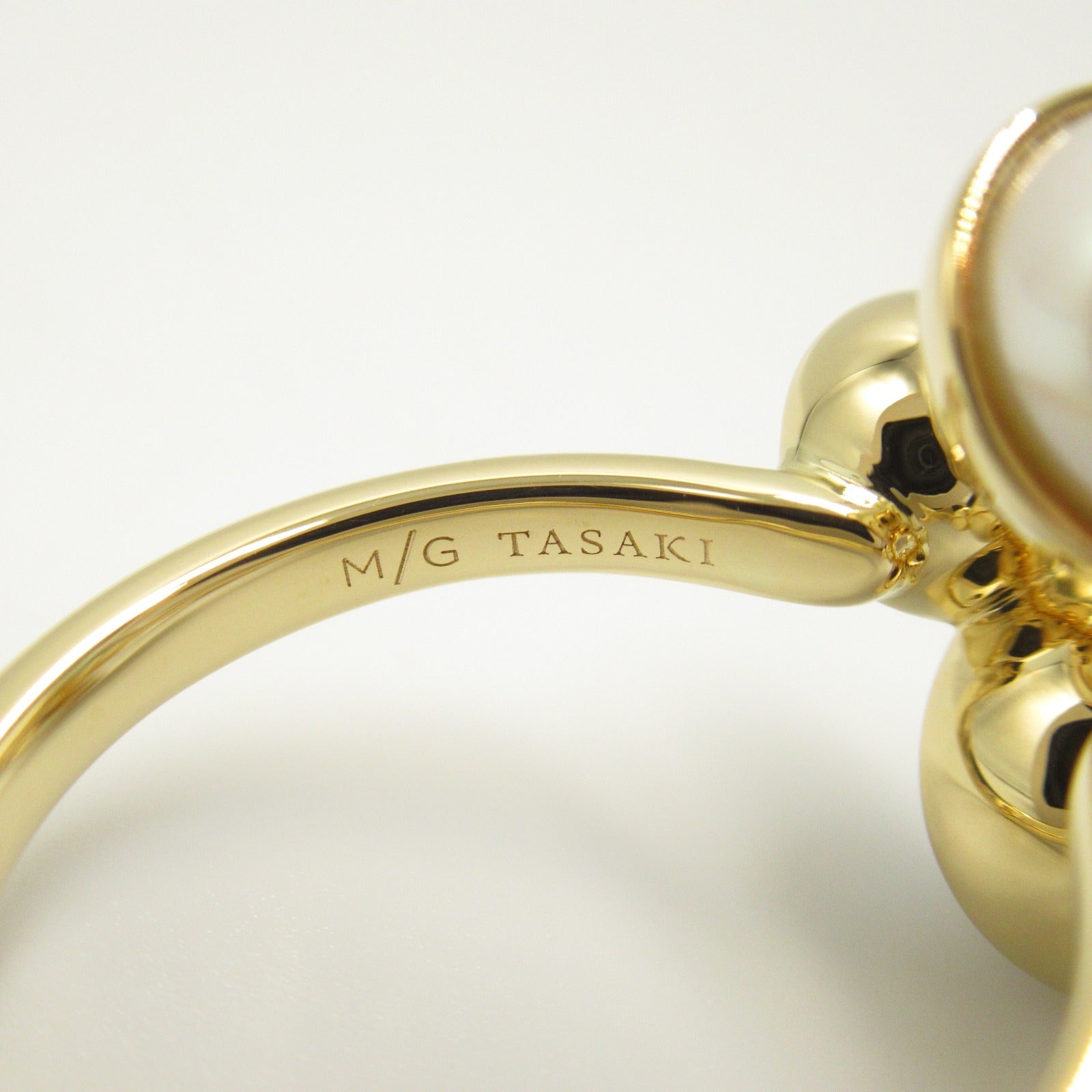 TASAKI 18K黃金Arlequin Slashed Ring珍珠戒指US#6