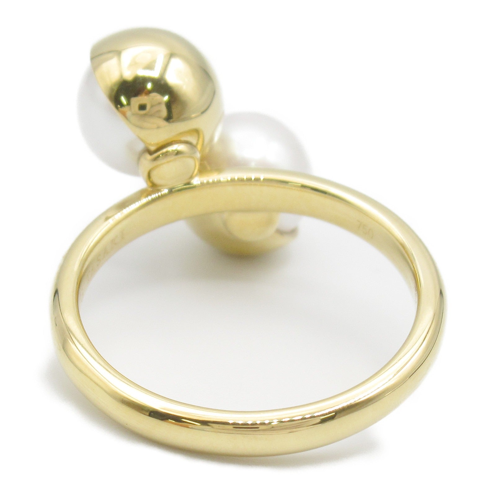 TASAKI Arlequin Slashed Freshwater Pearl Ring 18K Yellow Gold US¡­ 6