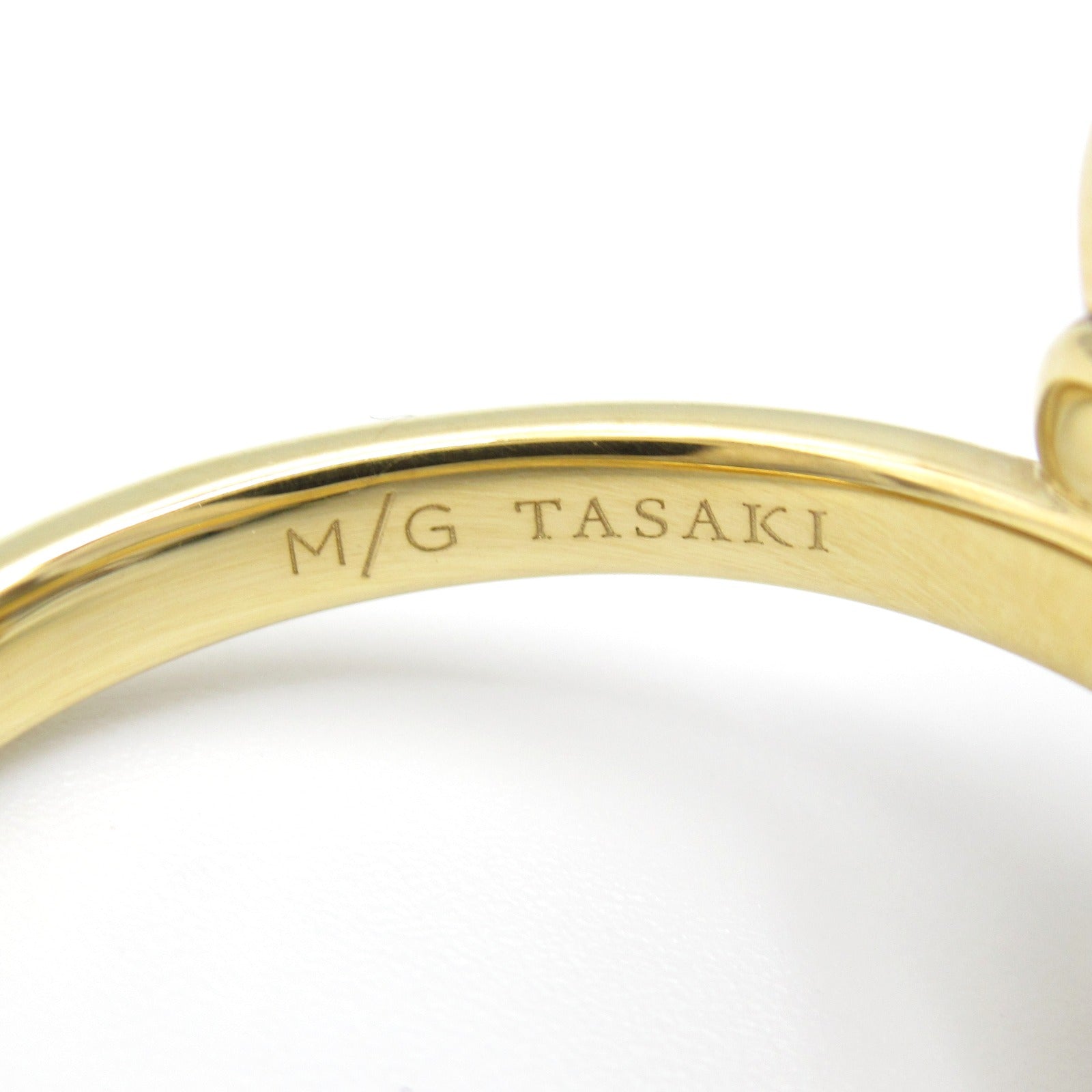 TASAKI Arlequin Slashed Freshwater Pearl Ring 18K Yellow Gold US¡­ 6