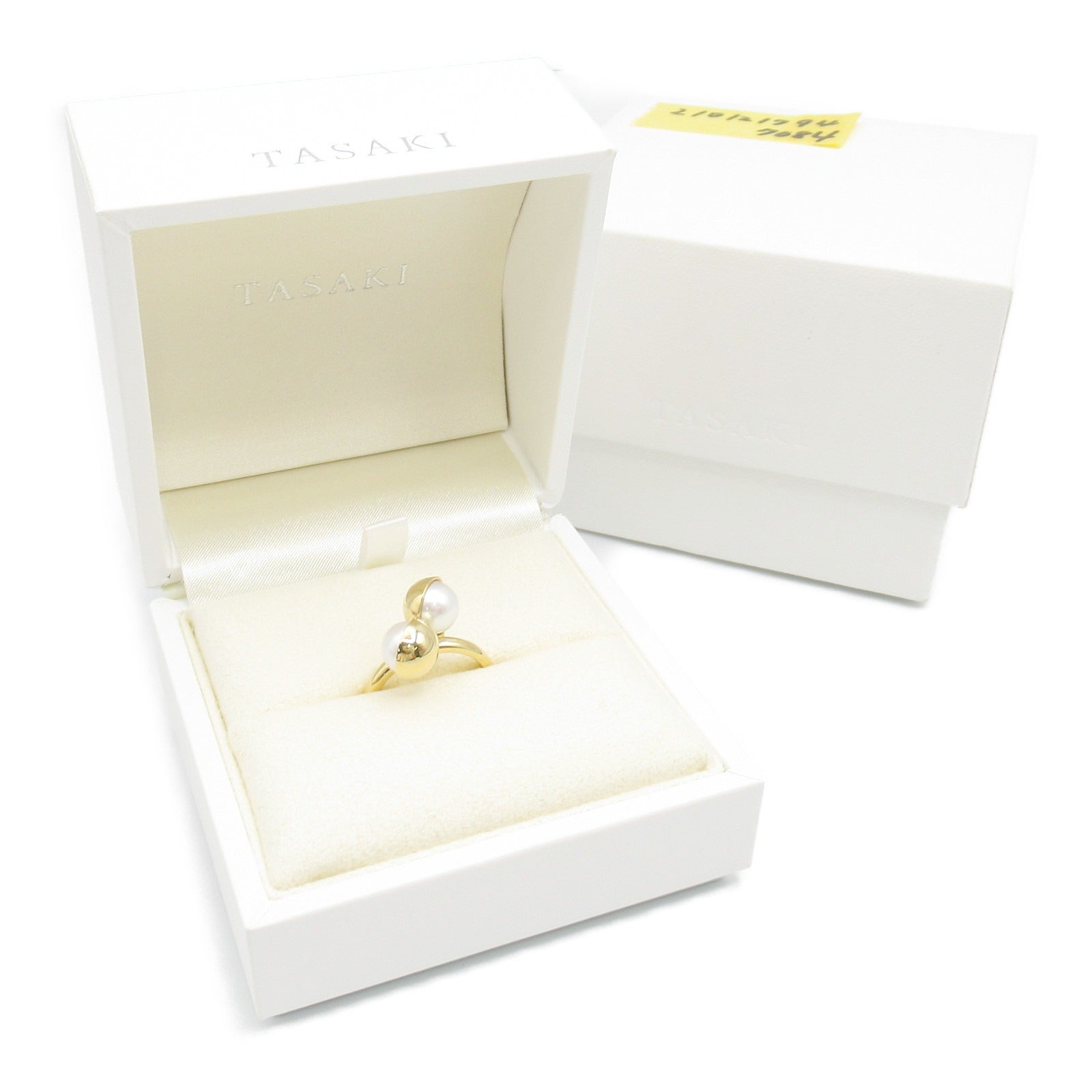 TASAKI Arlequin Slashed Freshwater Pearl Ring 18K Yellow Gold US¡­ 6