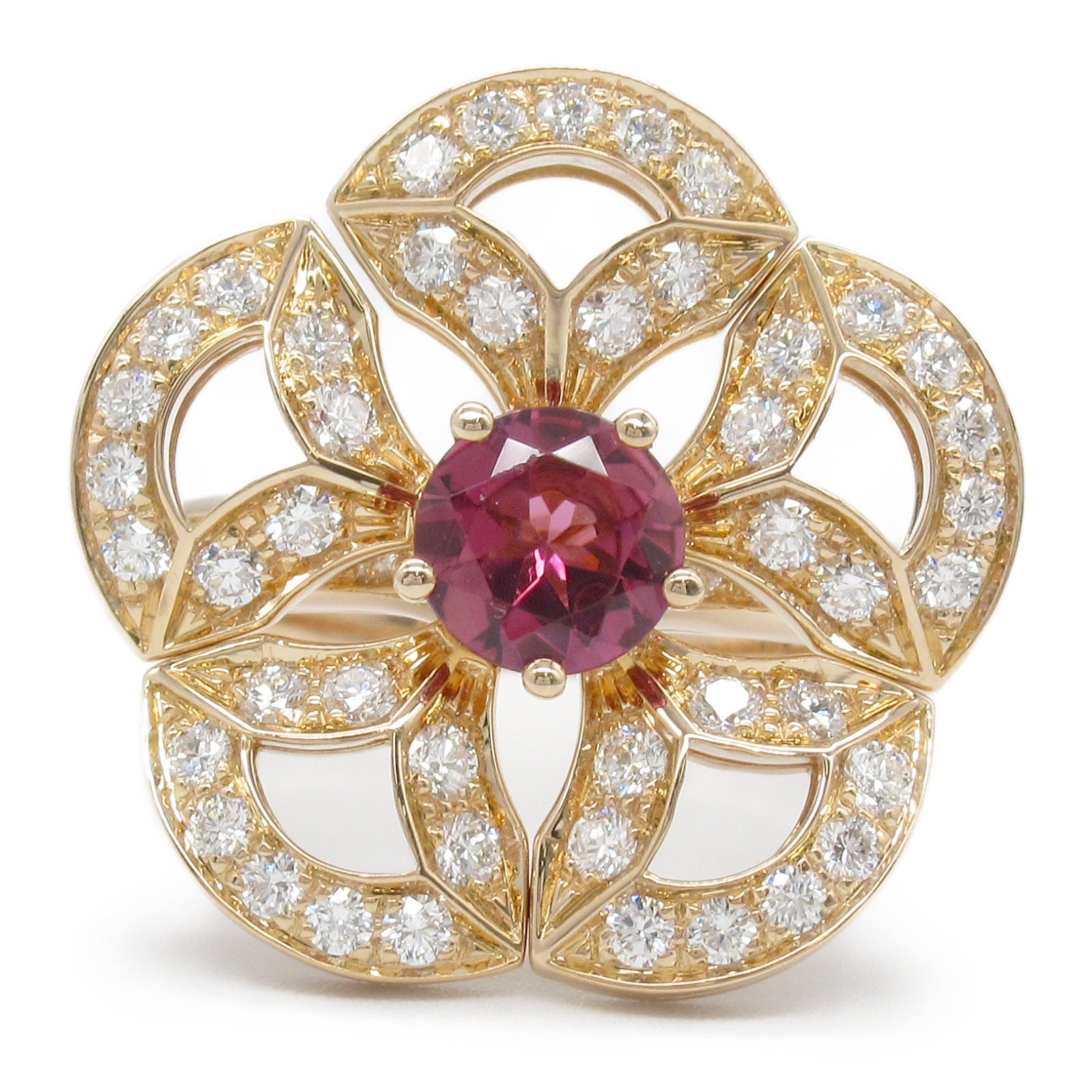 BVLGARI 18K玫瑰金Diva Dream Ring戒指US#5.25