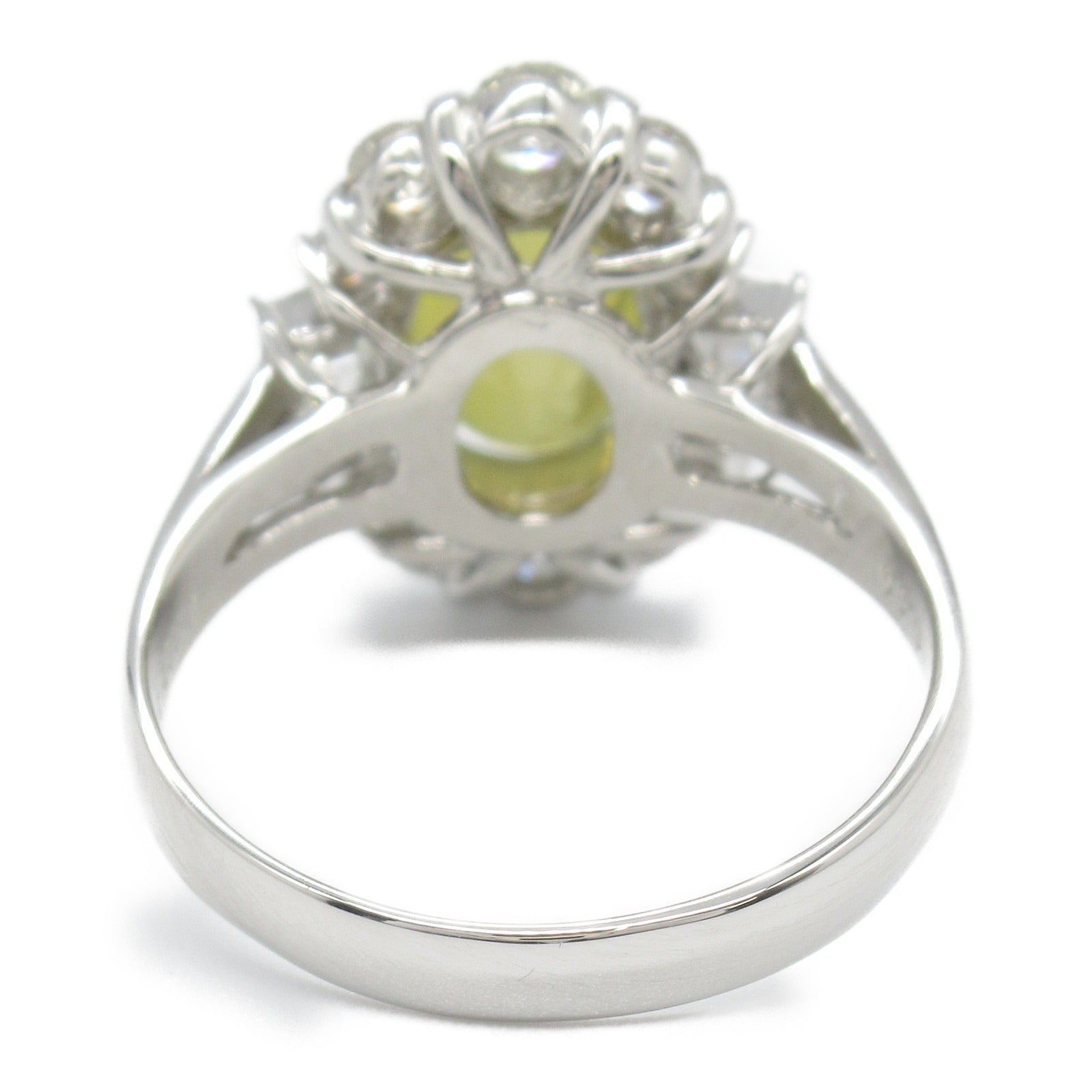 JEWELRY Cat's Eye Diamond Ring PT900 Platinum US#5.75