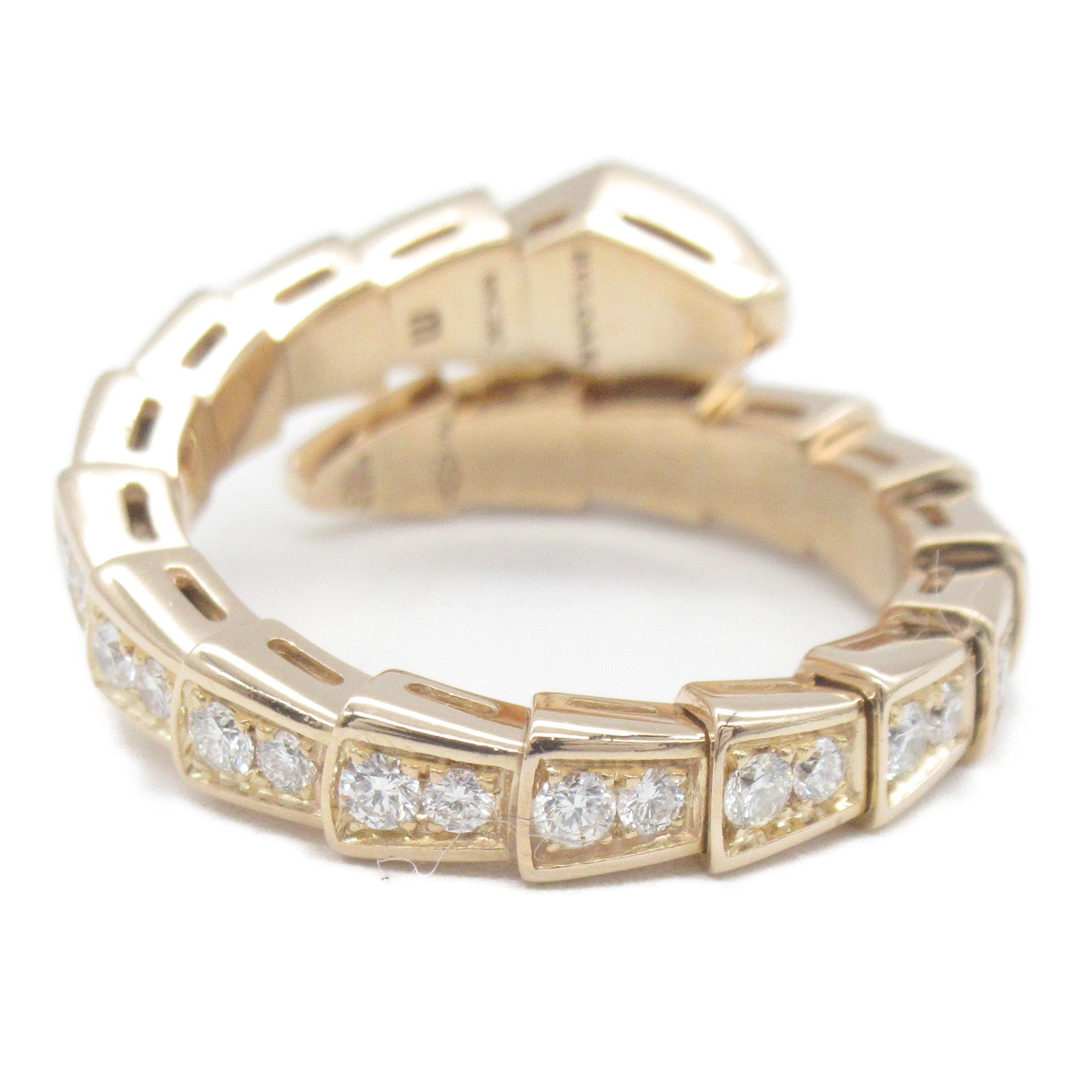BVLGARI 18K玫瑰金Serpenti Viper Ring戒指US#5.75/BVLGARI＃51