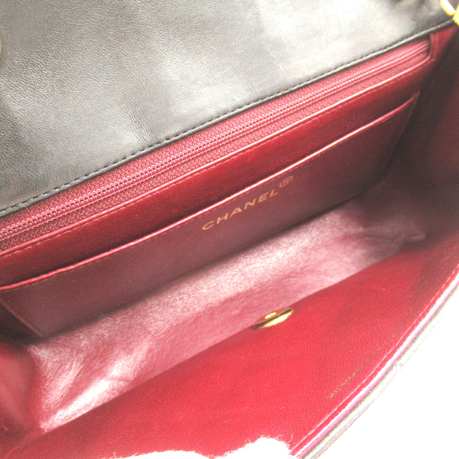 CHANEL【激減優惠】 羊皮皮革Matelasse Diana Flap Chain Shoulder金扣肩背袋