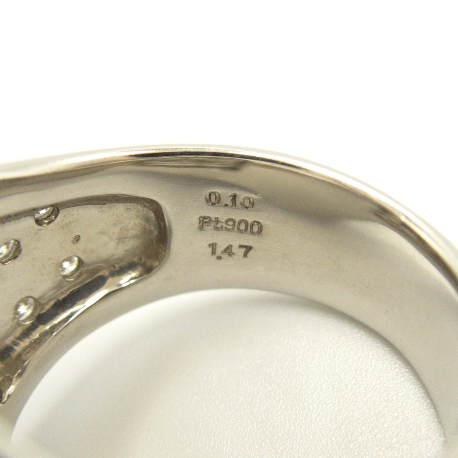 JEWELRY PT900鉑金Diamond Ring鑽石戒指US#7.75/JP#16