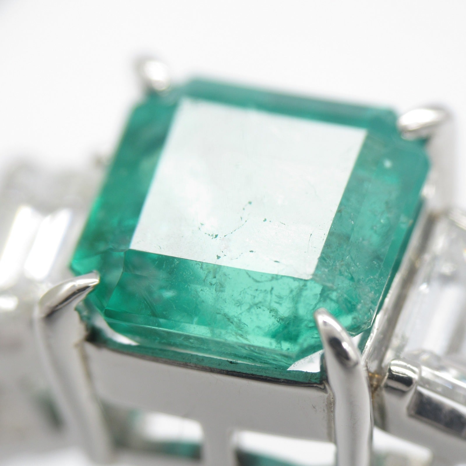 JEWELRY 綠寶石/PT900鉑金Diamond Ring鑽石戒指US#6.5JP#13