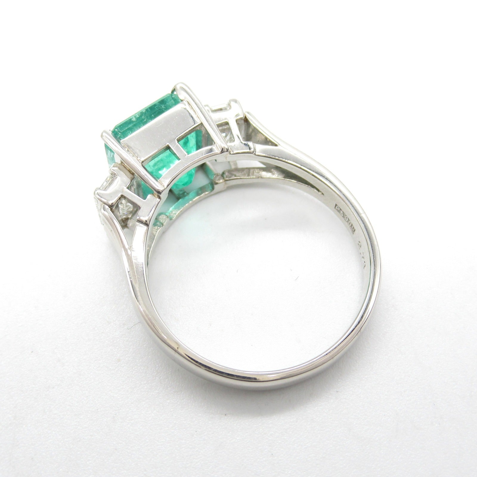 JEWELRY 綠寶石/PT900鉑金Diamond Ring鑽石戒指US#6.5JP#13