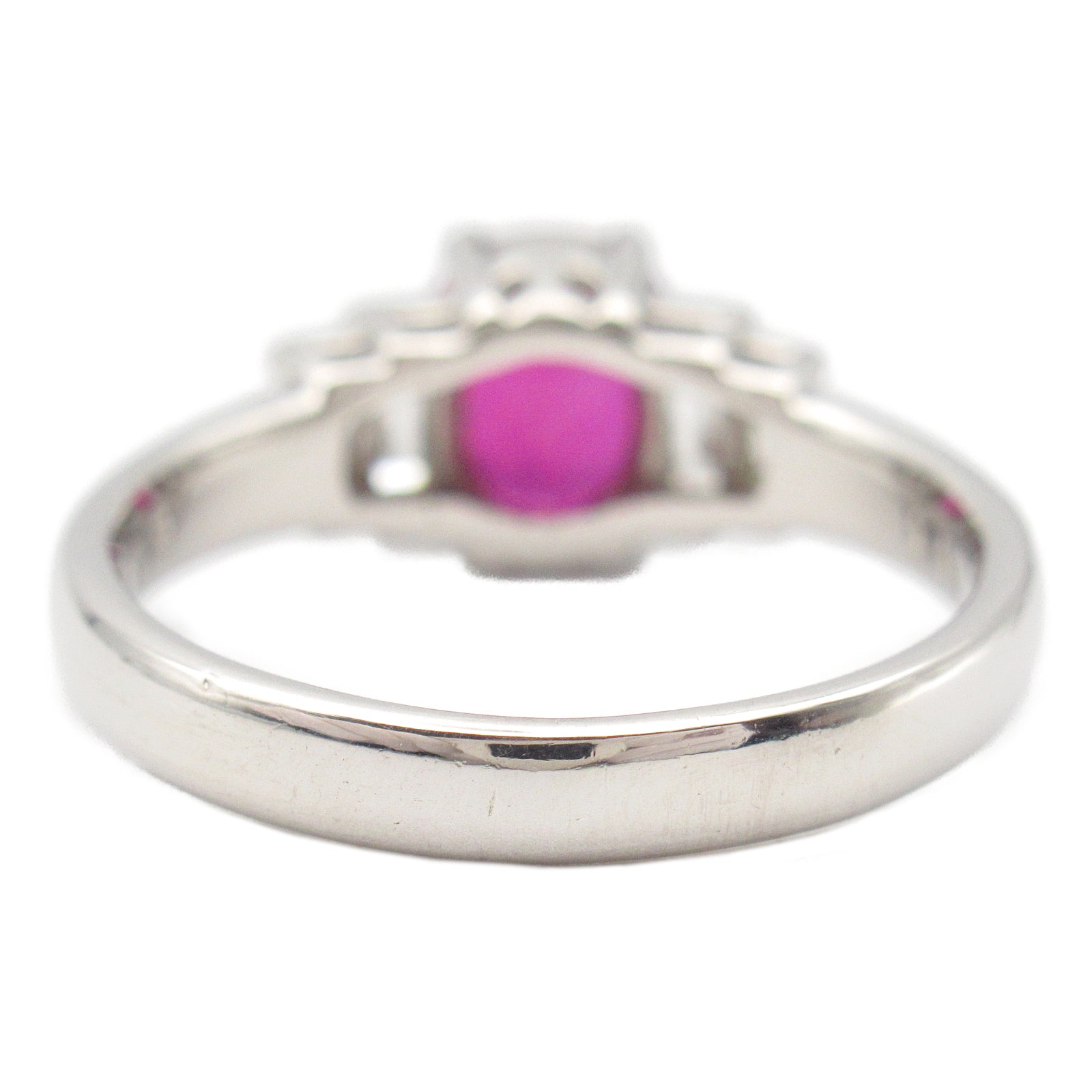 JEWELRY PT900鉑金Ruby/Diamond Ring紅寶石/鑽石戒指US#6