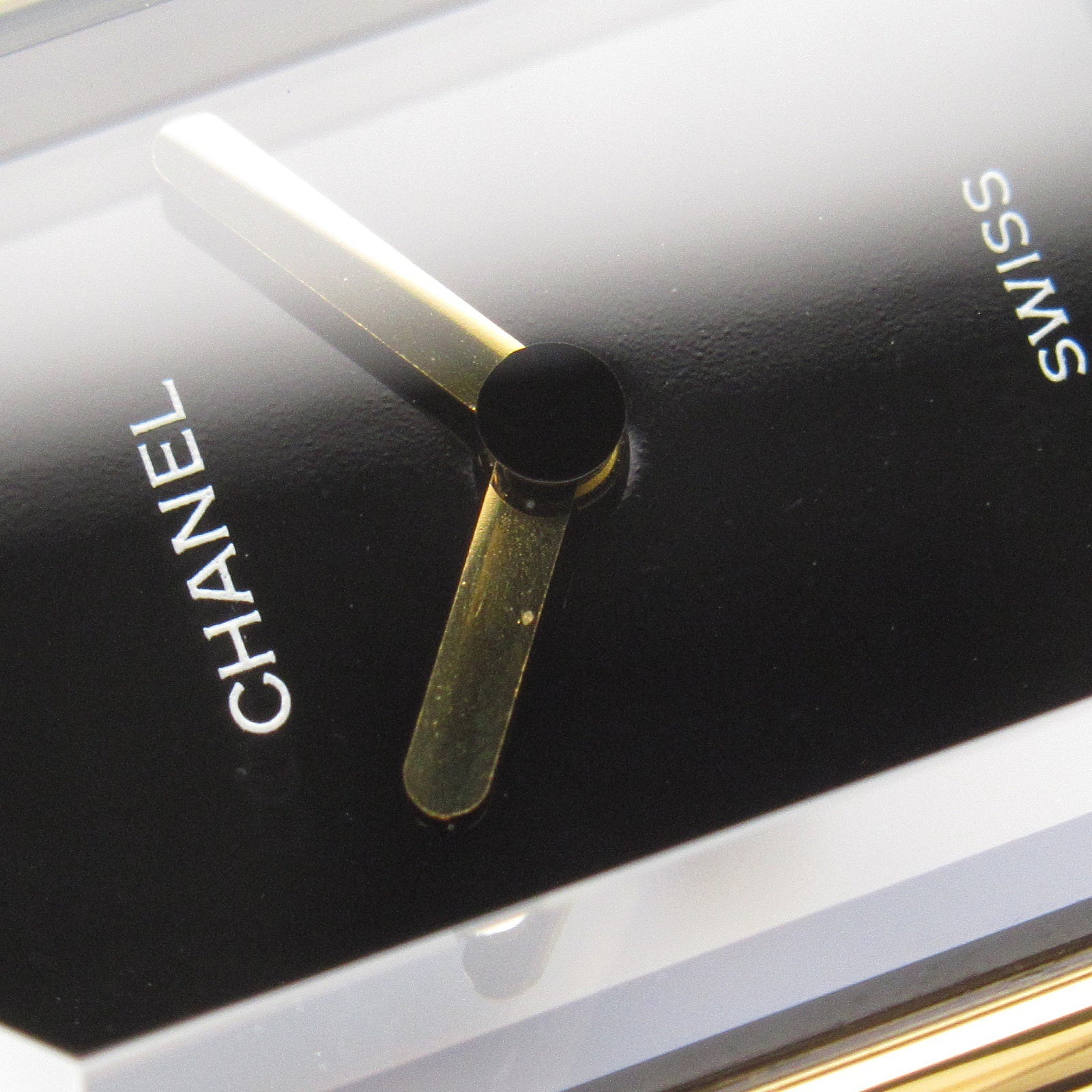 CHANEL Premiere M鍍金/皮革手錶石英機芯黑色