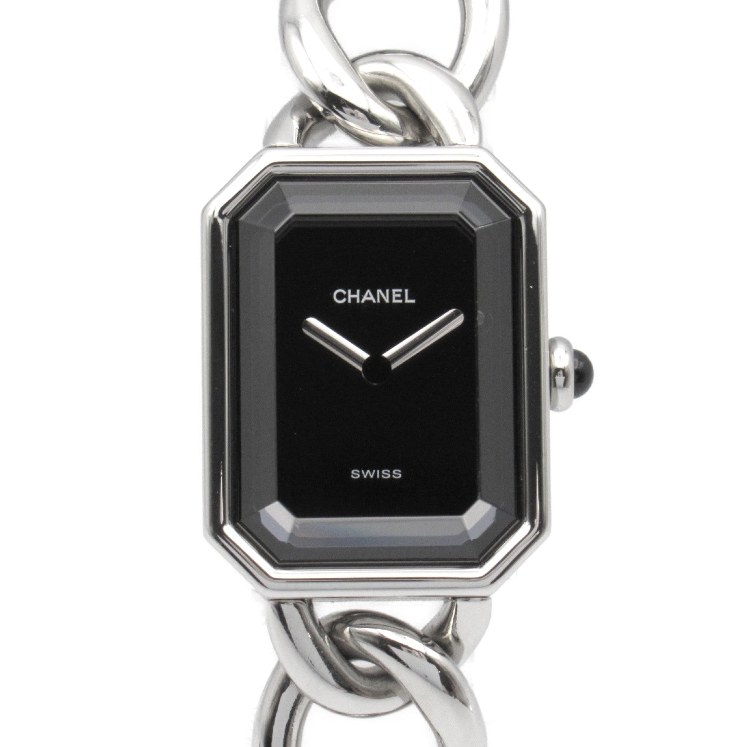 CHANEL Premiere L不鏽鋼手錶石英機芯黑色#16cm
