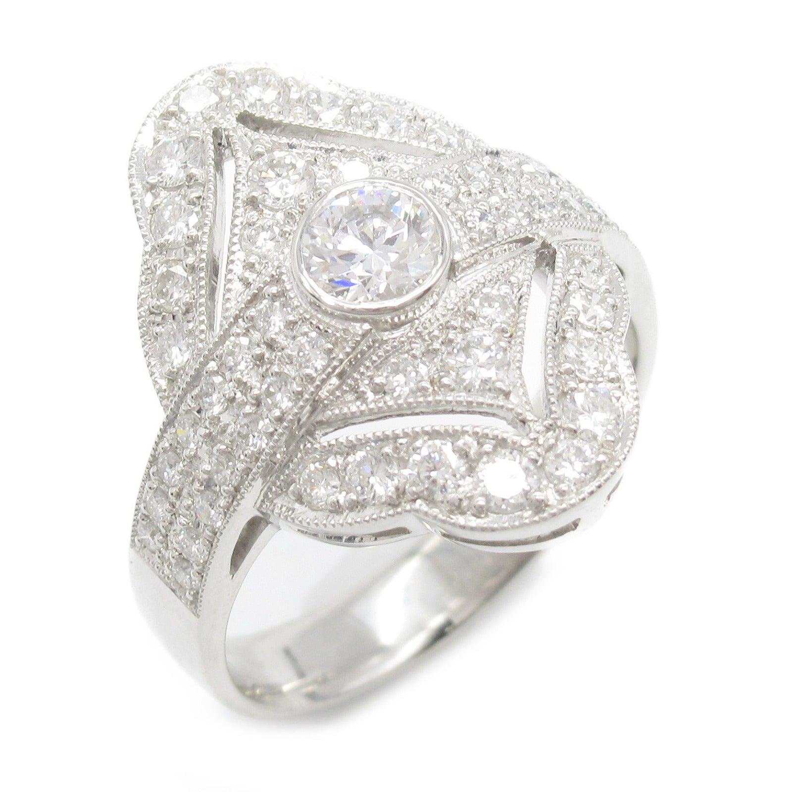 JEWELRY PT950鉑金Diamond Ring鑽石戒指US#6.75