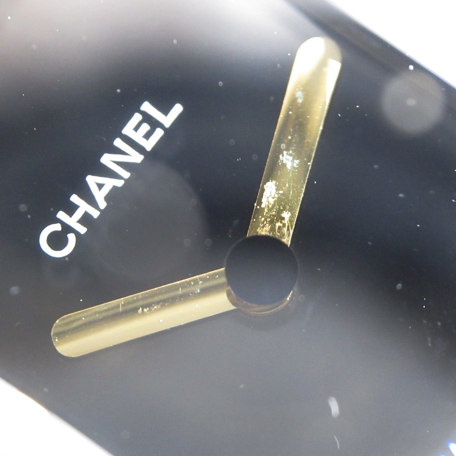 CHANEL Premiere M鍍金/皮革手錶石英機芯黑色#15cm