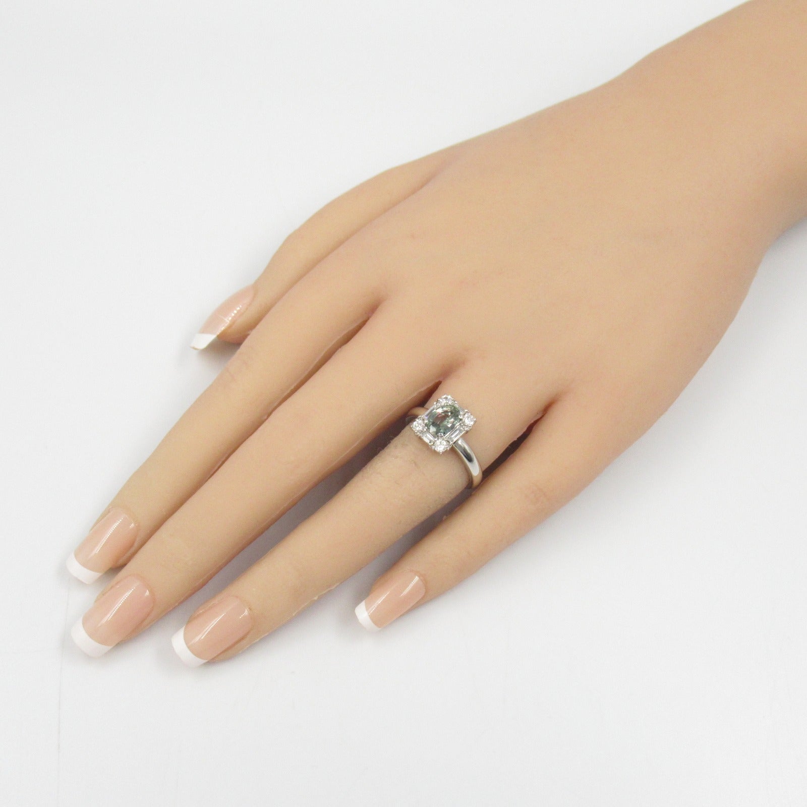 JEWELRY PT900鉑金Alexandrite Diamond Ring戒指US#6.25