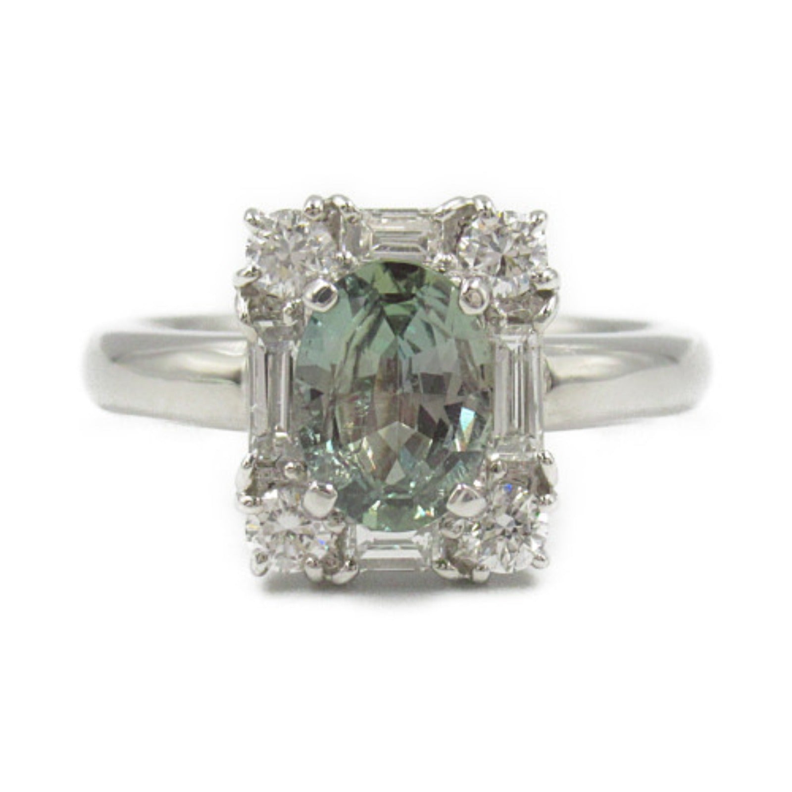 JEWELRY PT900鉑金Alexandrite Diamond Ring戒指US#6.25