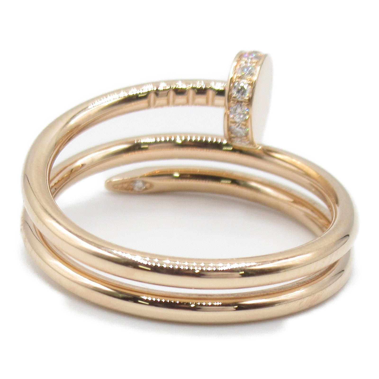 CARTIER 18K玫瑰金Juste un Clou Double戒指US#6/CARTIER＃52