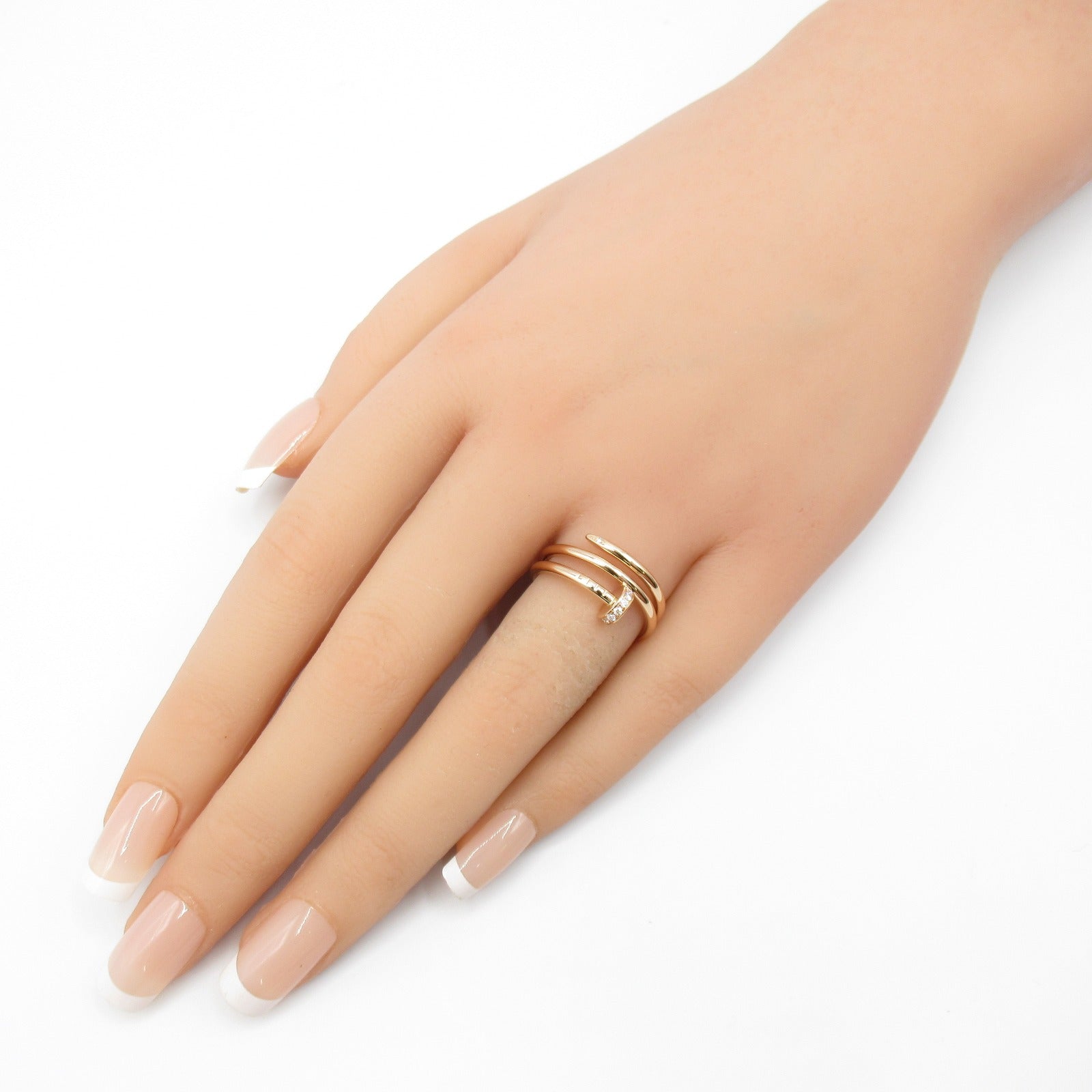 CARTIER 18K玫瑰金Juste un Clou Double戒指US#6/CARTIER＃52
